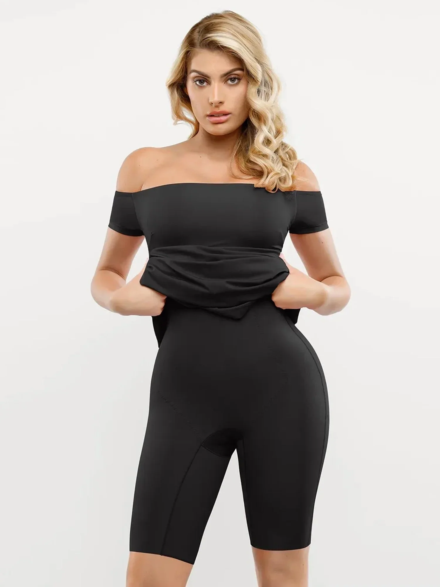 Popilush Shapewear Off-Shoulder Tummy Control Smoothing Maxi Dress - Image 19