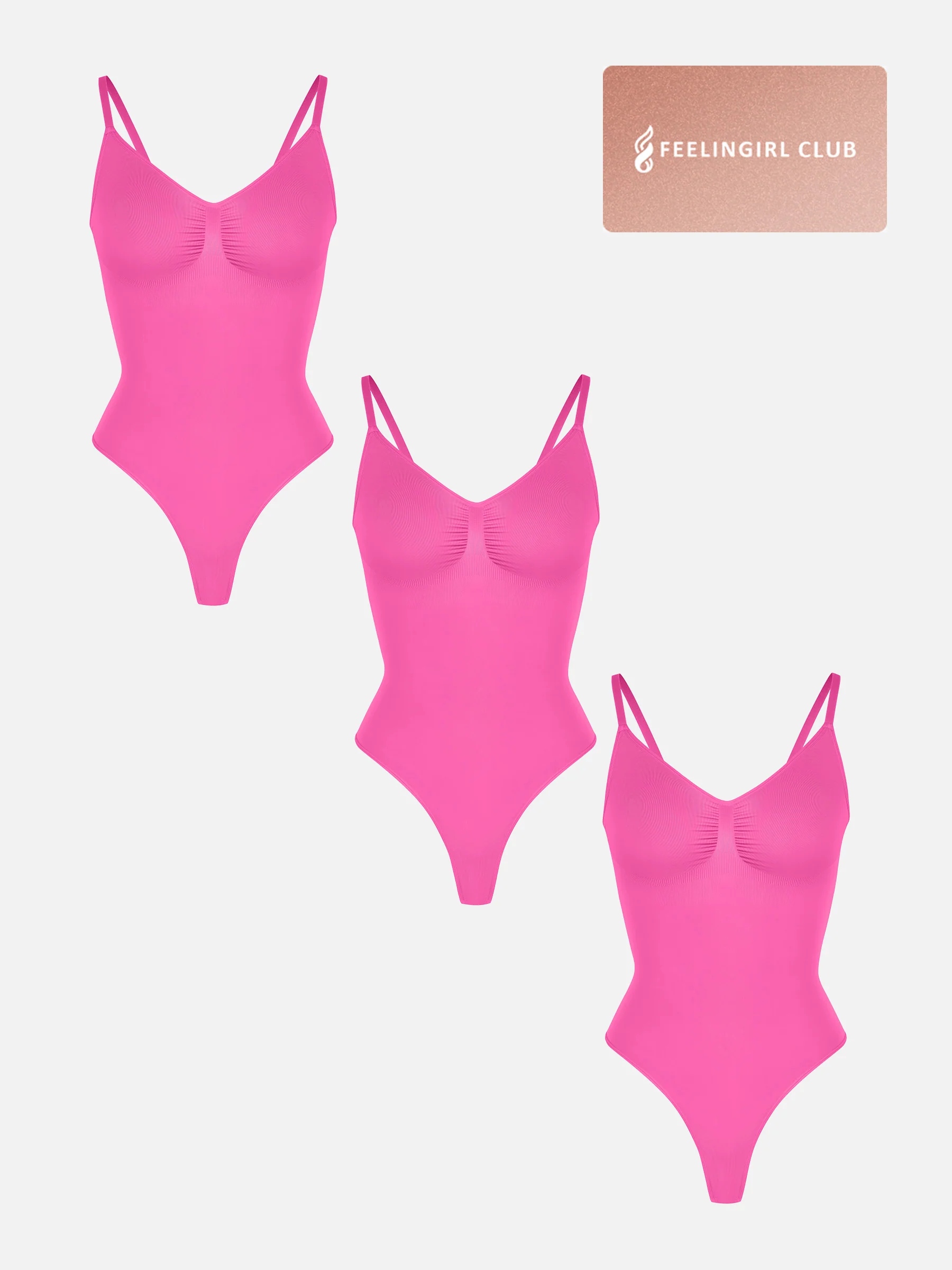 Feelingirl 3-Pack Tummy Control Seamless Bodysuit Bundle - Image 20