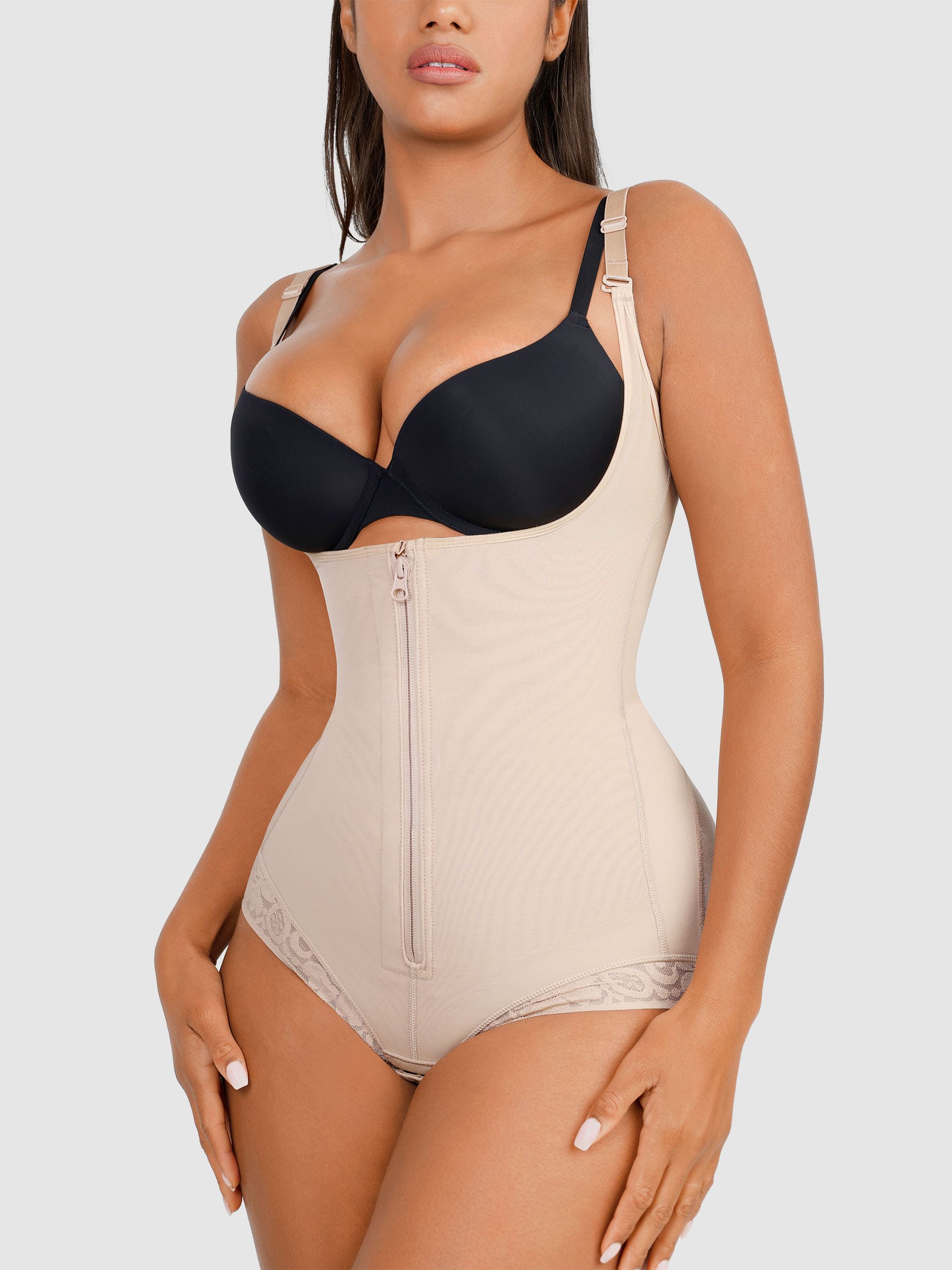 Feelingirl Adjustable U-Plunge Front Zipper Shapewear - Image 10