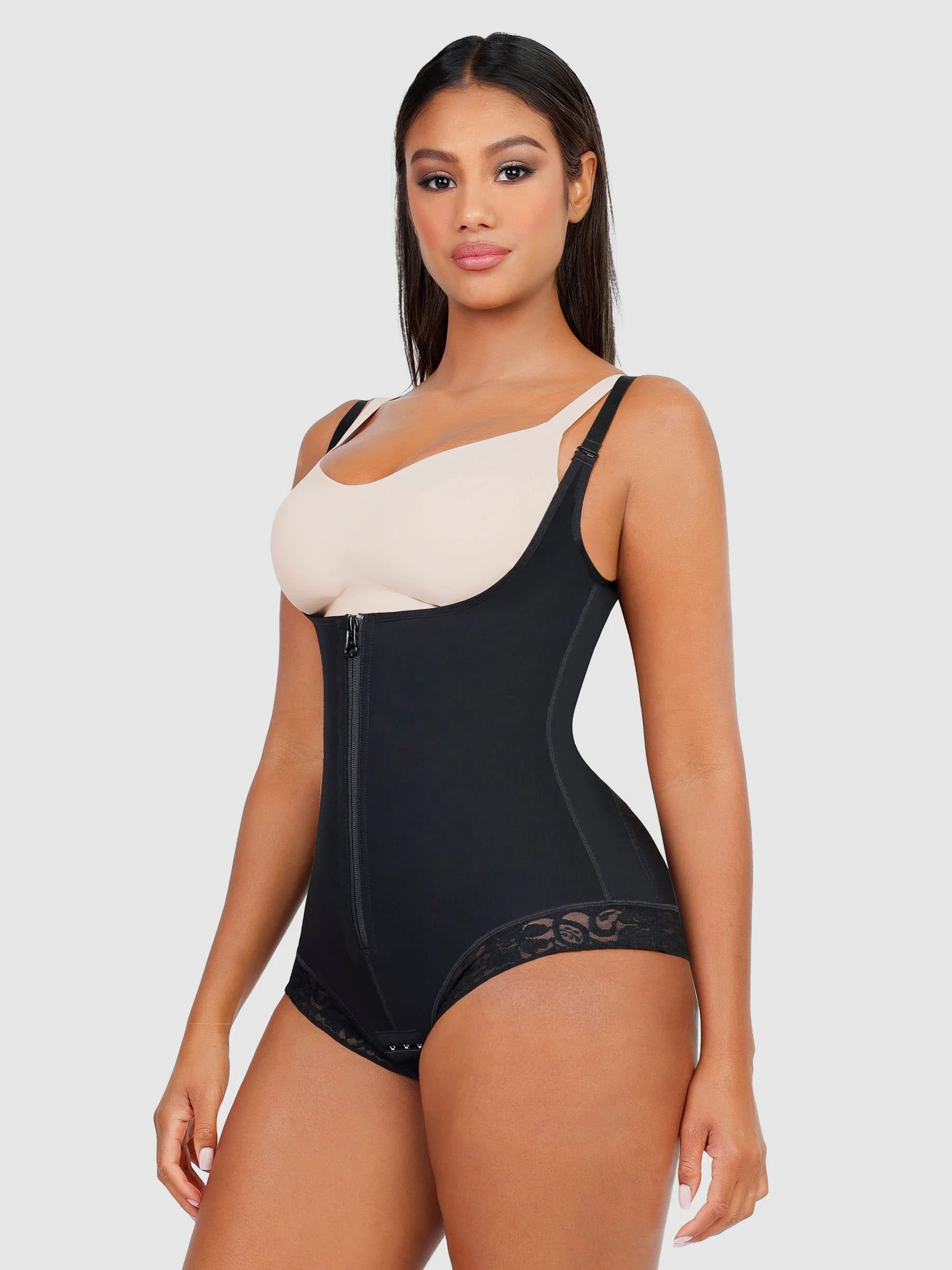 Feelingirl Adjustable U-Plunge Front Zipper Shapewear - Image 3