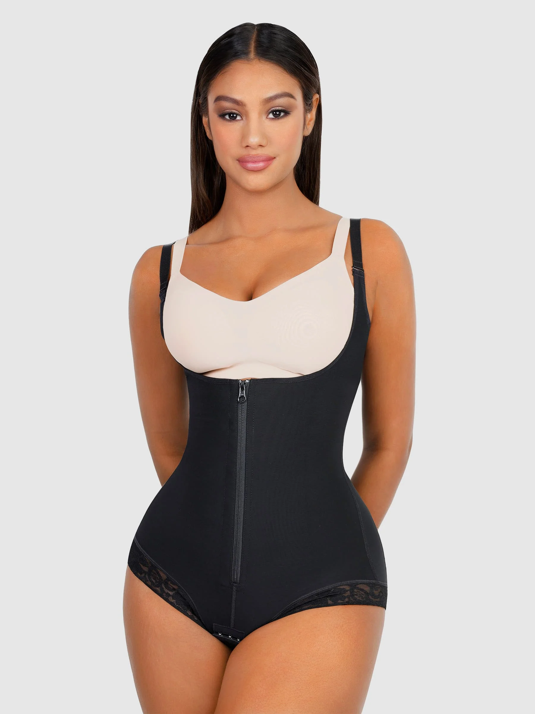 Feelingirl Adjustable U-Plunge Front Zipper Shapewear - Image 5