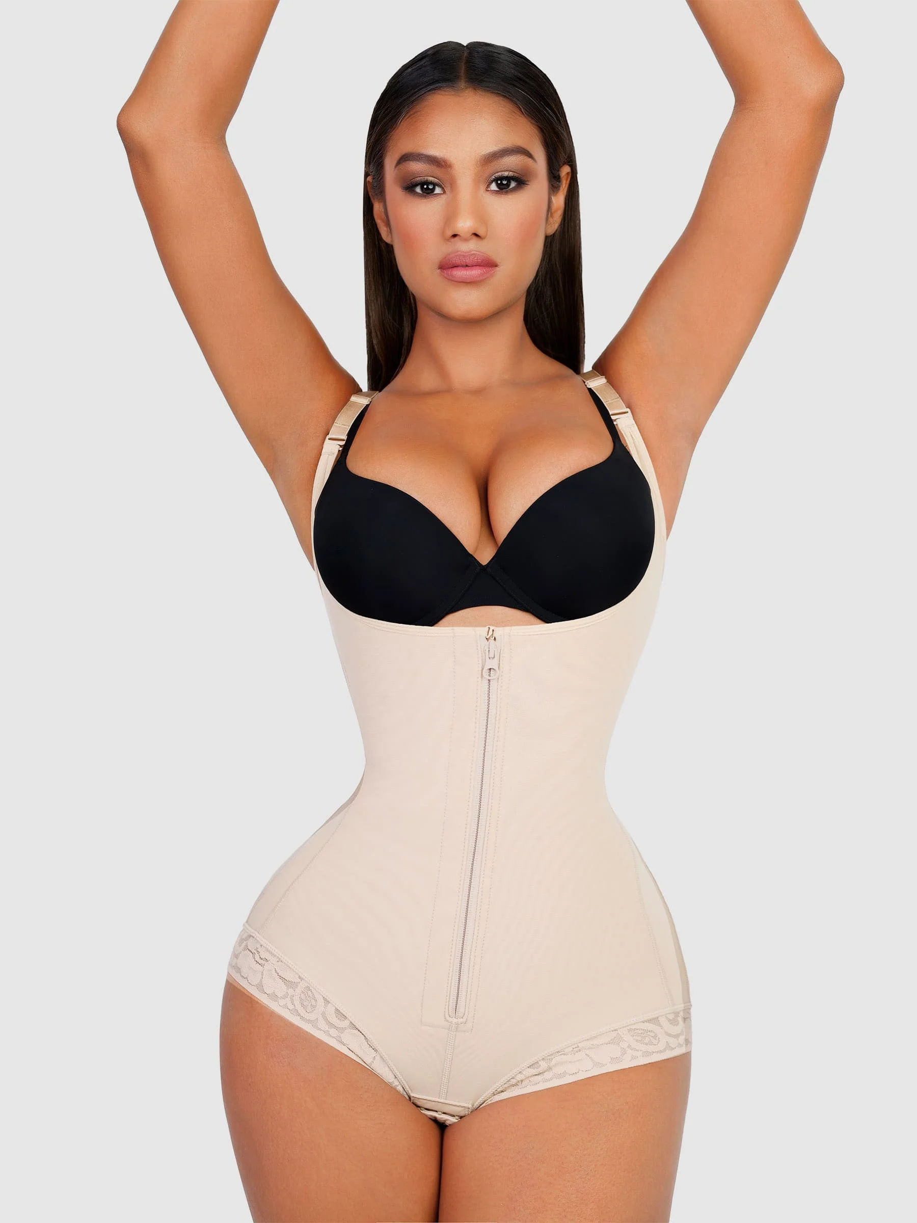 Feelingirl Adjustable U-Plunge Front Zipper Shapewear - Image 9
