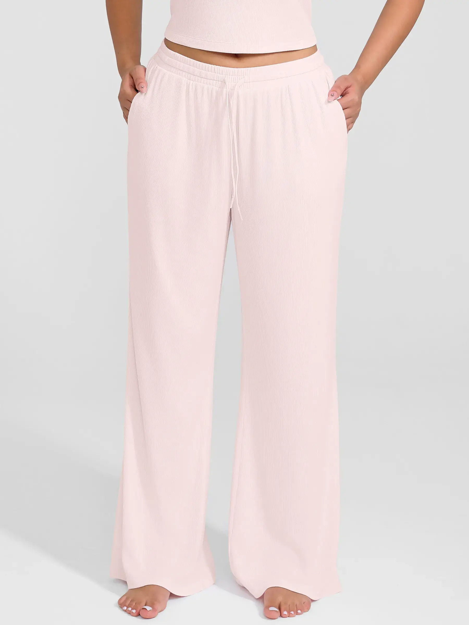 Feelingirl Breathable Ribbed Loungewear Pants - Image 2