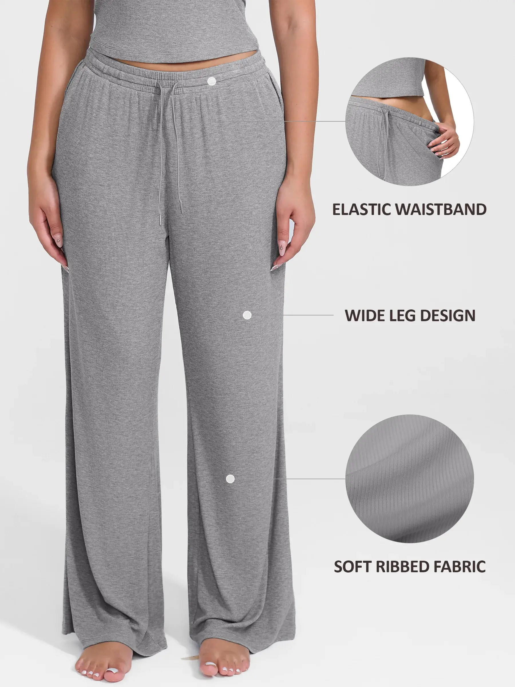 Feelingirl Breathable Ribbed Loungewear Pants - Image 9