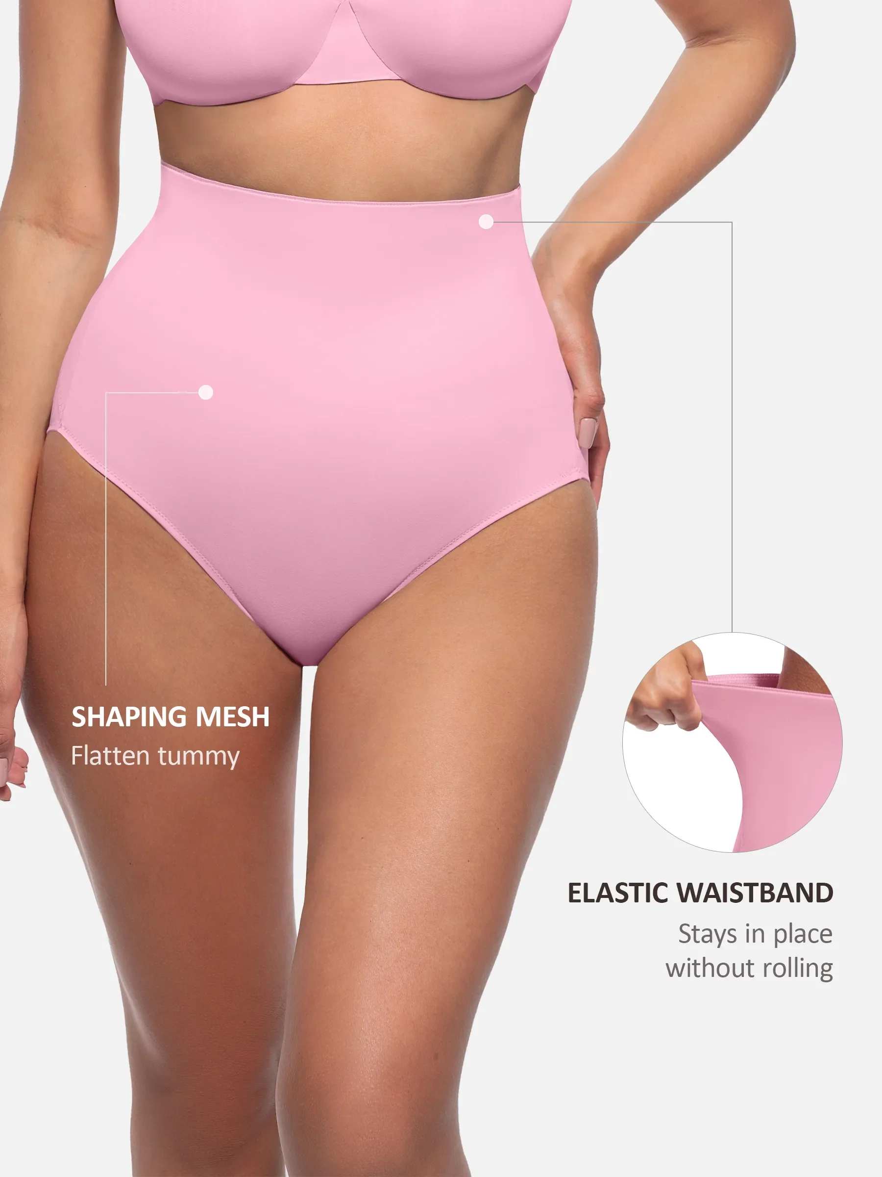Feelingirl Built-in Elastic Mid-Waist Shaping Panties - Image 10