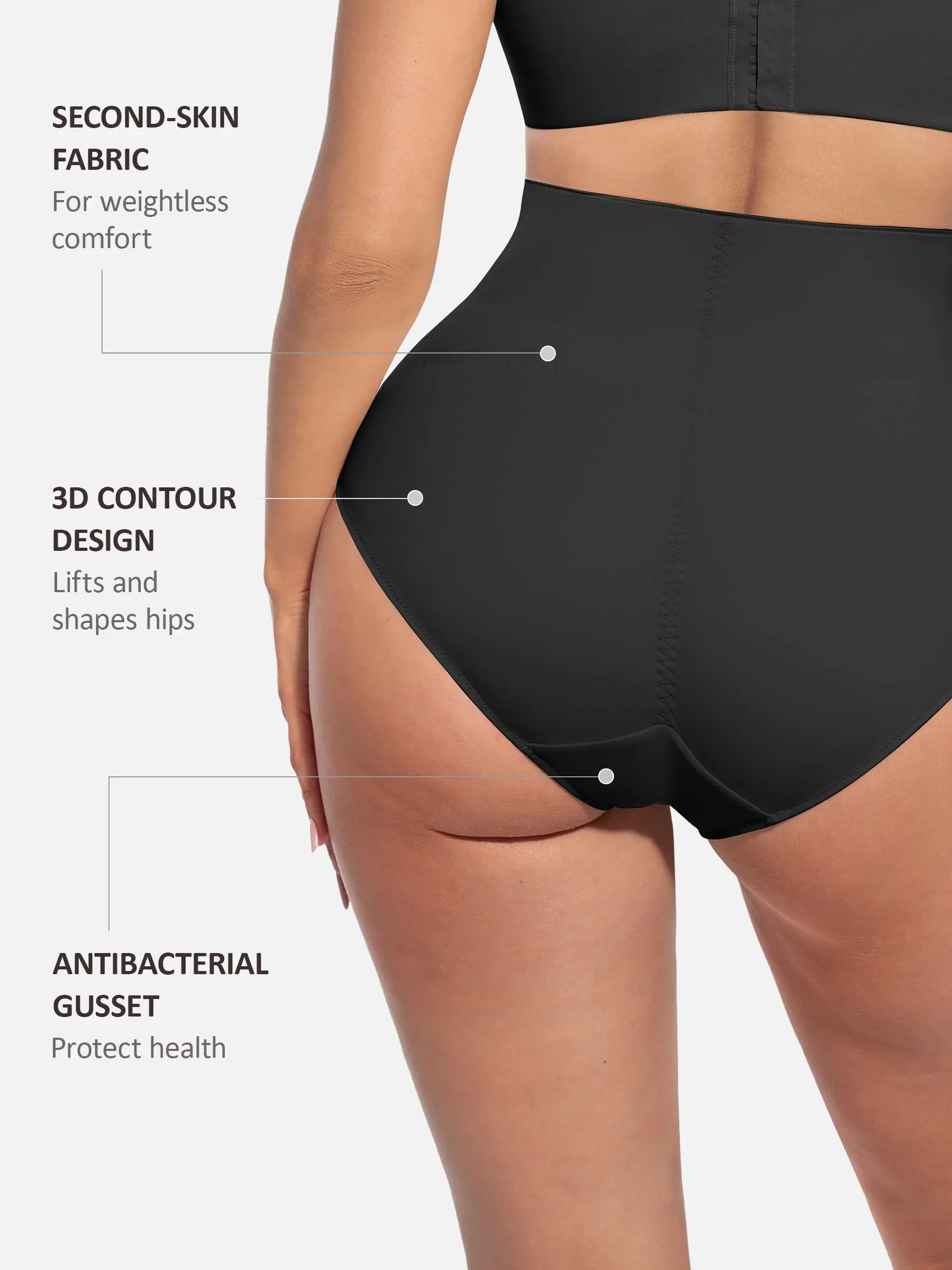 Feelingirl Built-in Elastic Mid-Waist Shaping Panties - Image 17