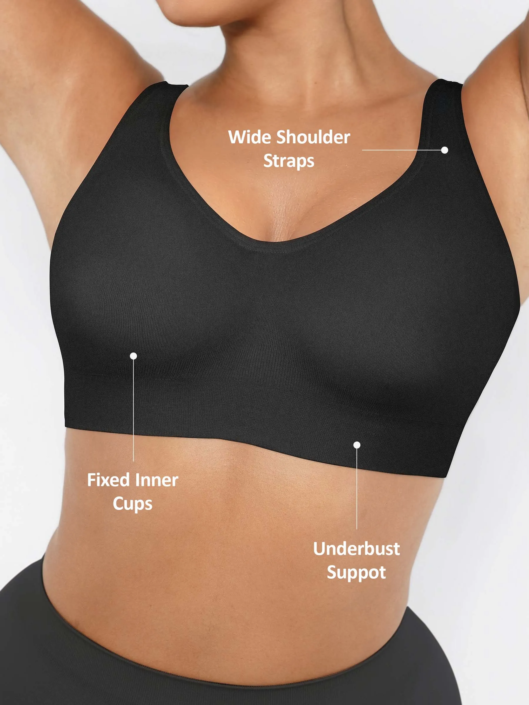 Feelingirl Built-in Soft Cups Full Coverage Wireless Bra - Image 11