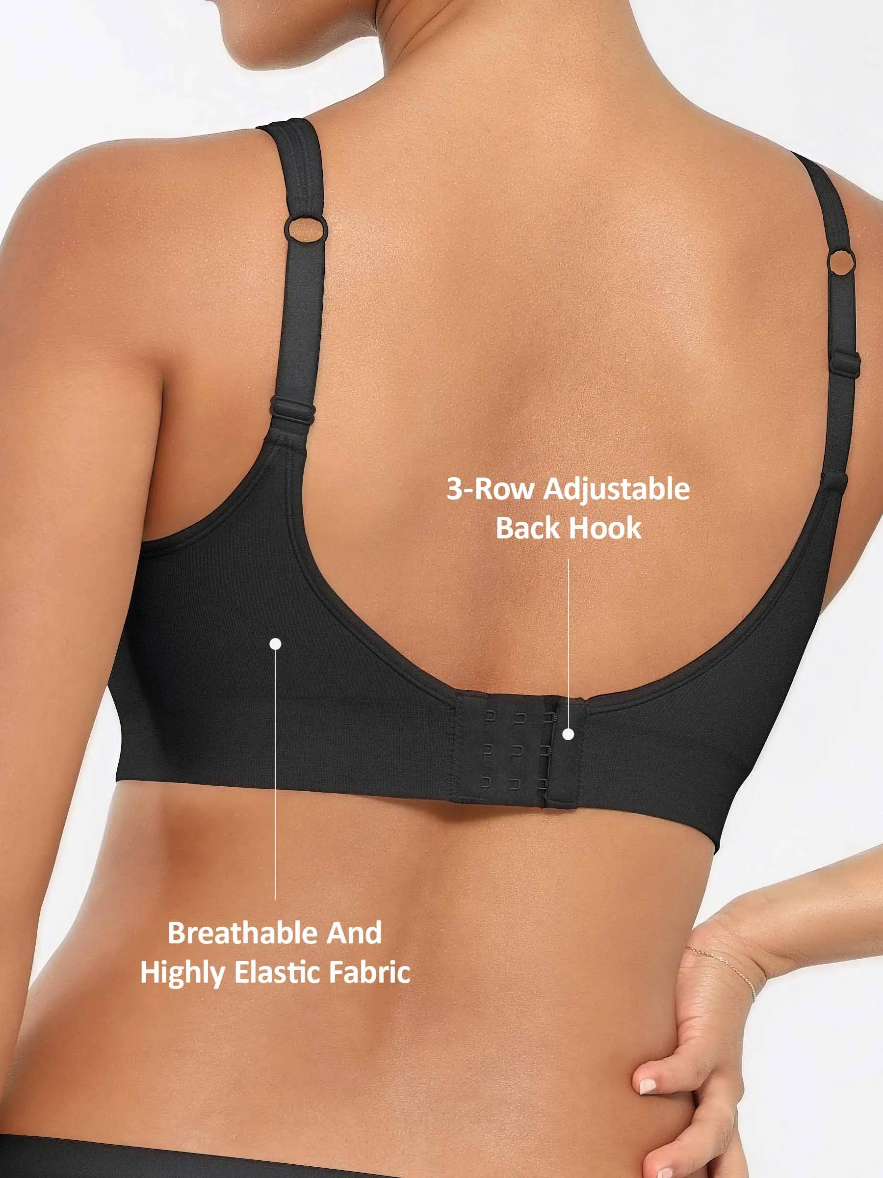 Feelingirl Built-in Soft Cups Full Coverage Wireless Bra - Image 12
