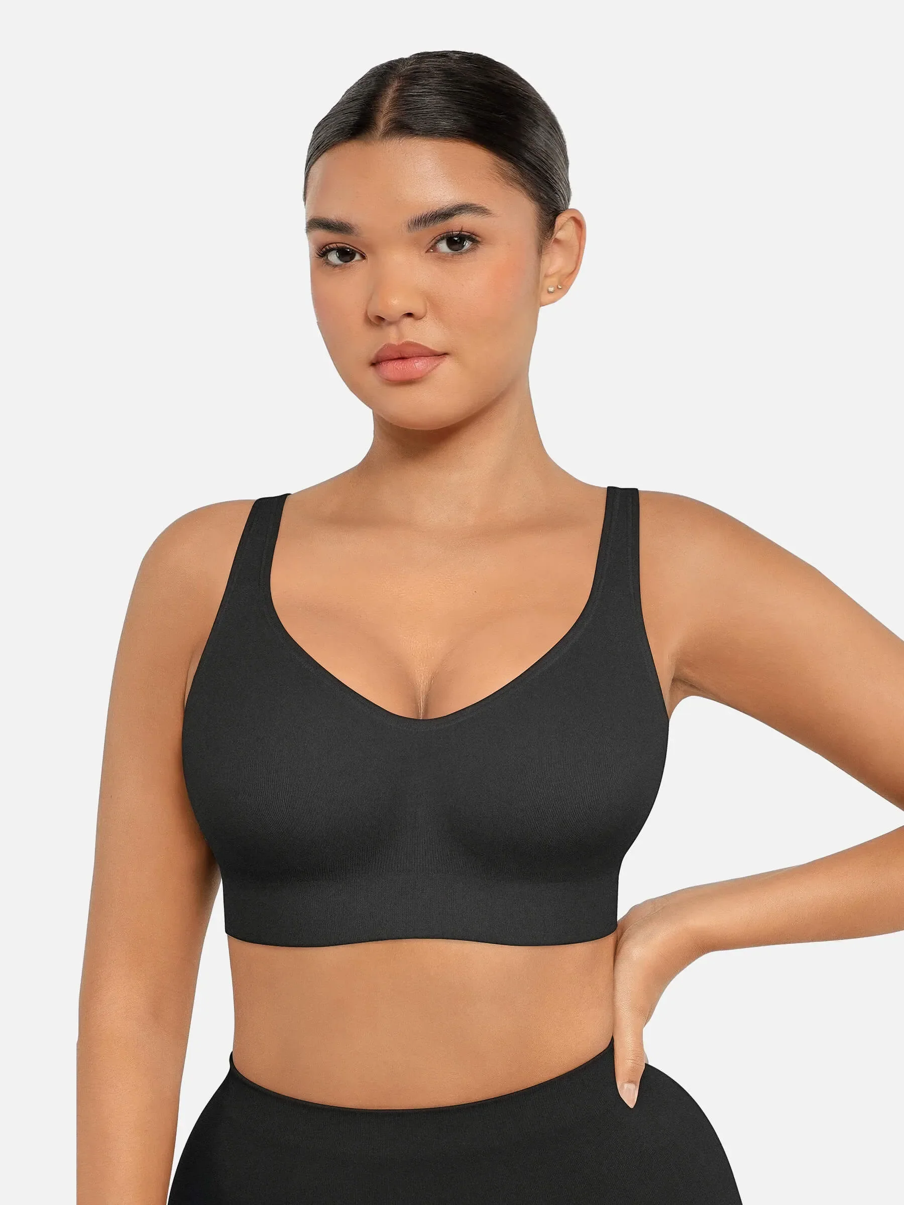 Feelingirl Built-in Soft Cups Full Coverage Wireless Bra - Image 13