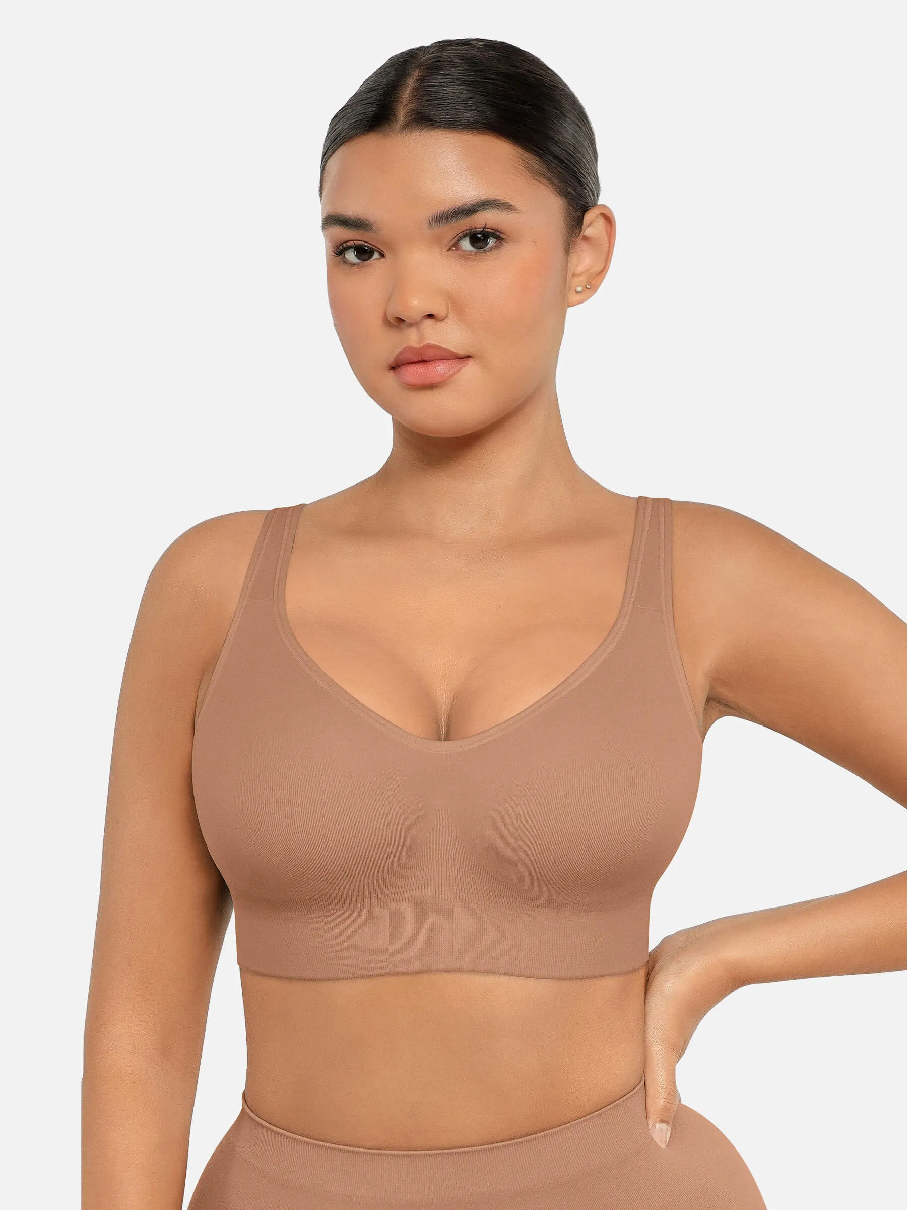Feelingirl Built-in Soft Cups Full Coverage Wireless Bra - Image 22