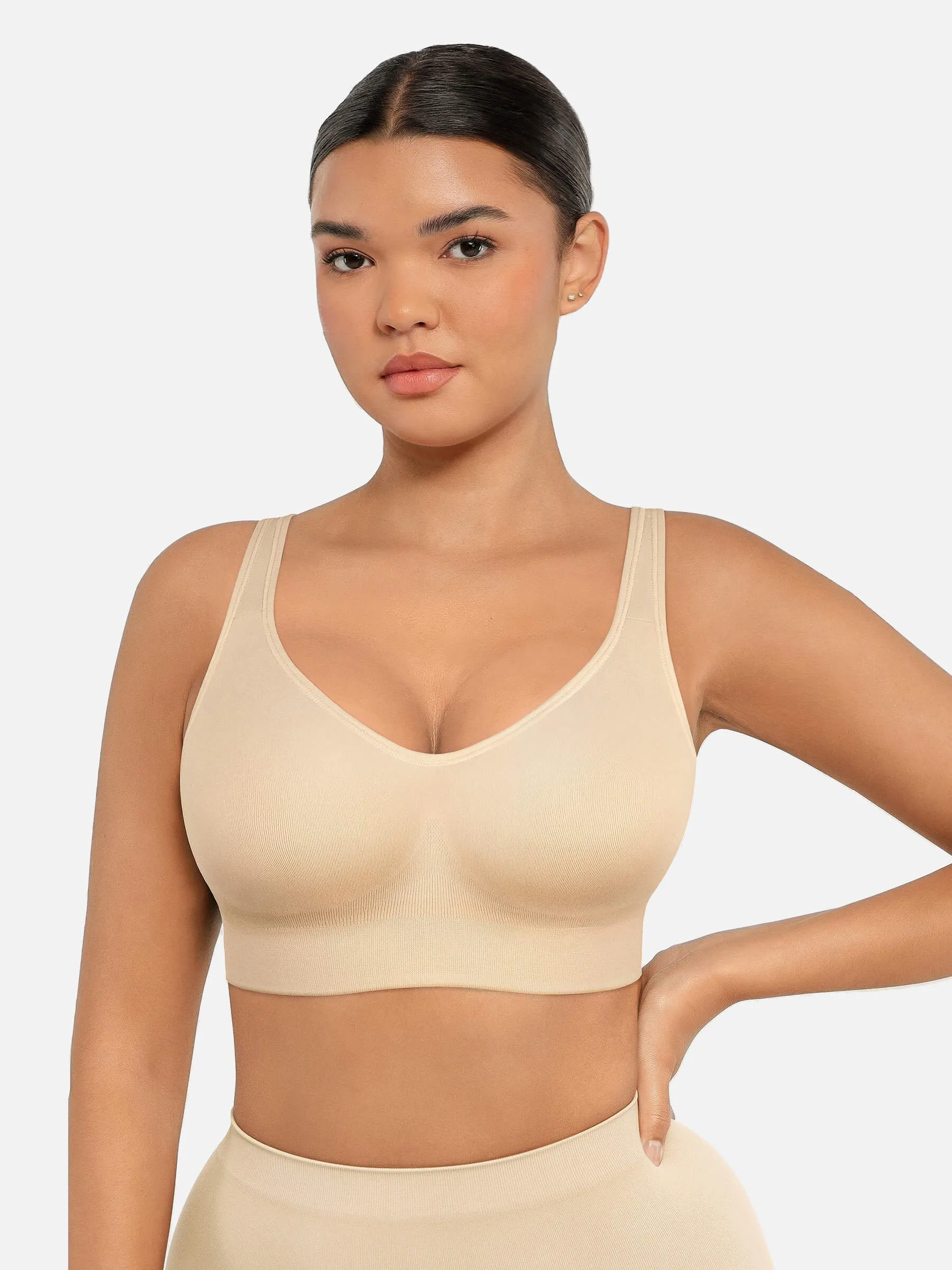 Feelingirl Built-in Soft Cups Full Coverage Wireless Bra - Image 4