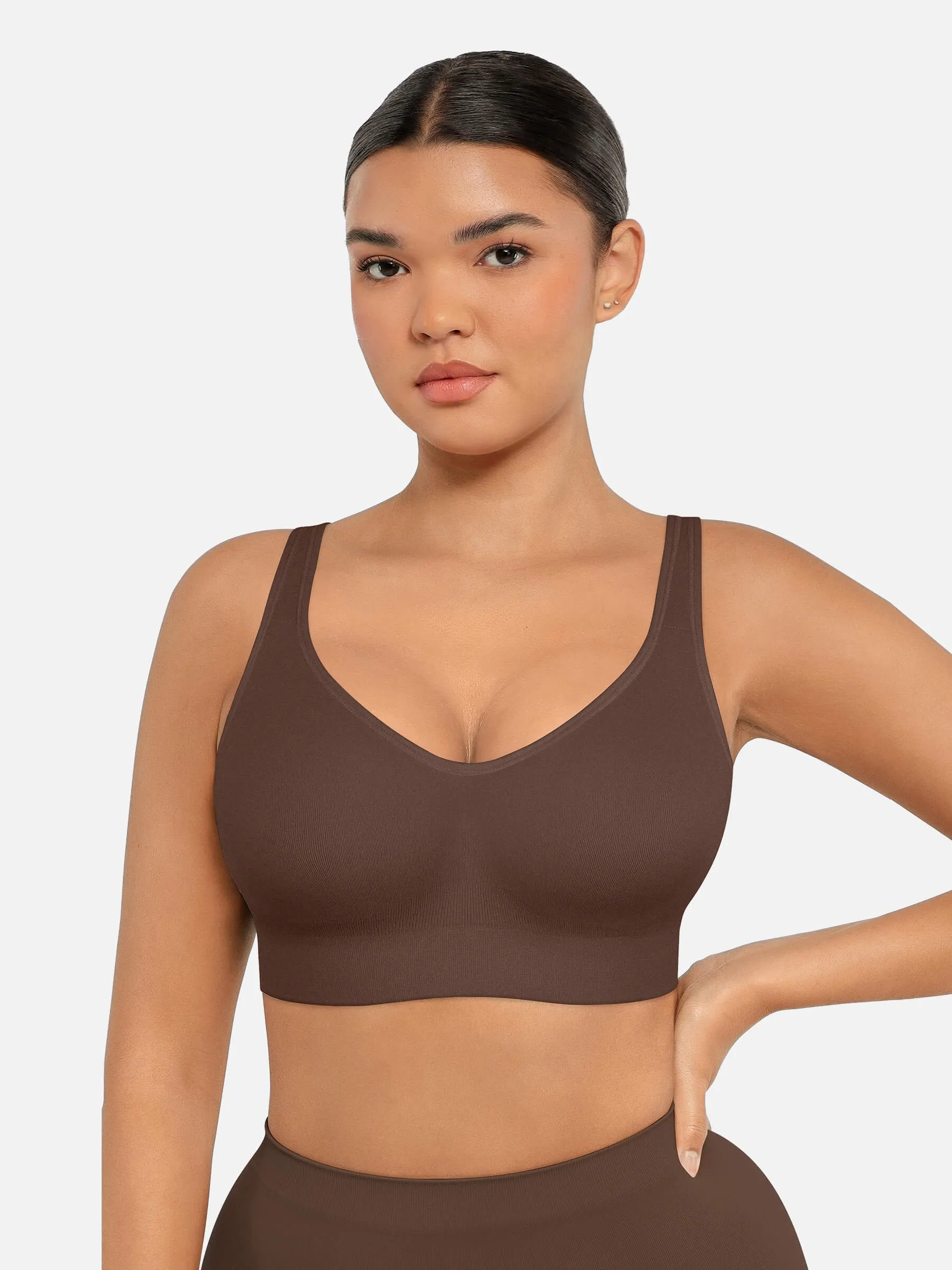 Feelingirl Built-in Soft Cups Full Coverage Wireless Bra - Image 40
