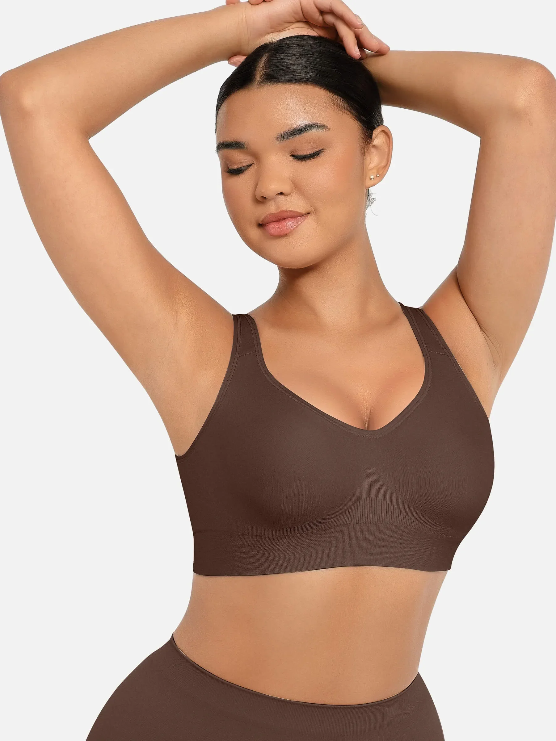 Feelingirl Built-in Soft Cups Full Coverage Wireless Bra - Image 41