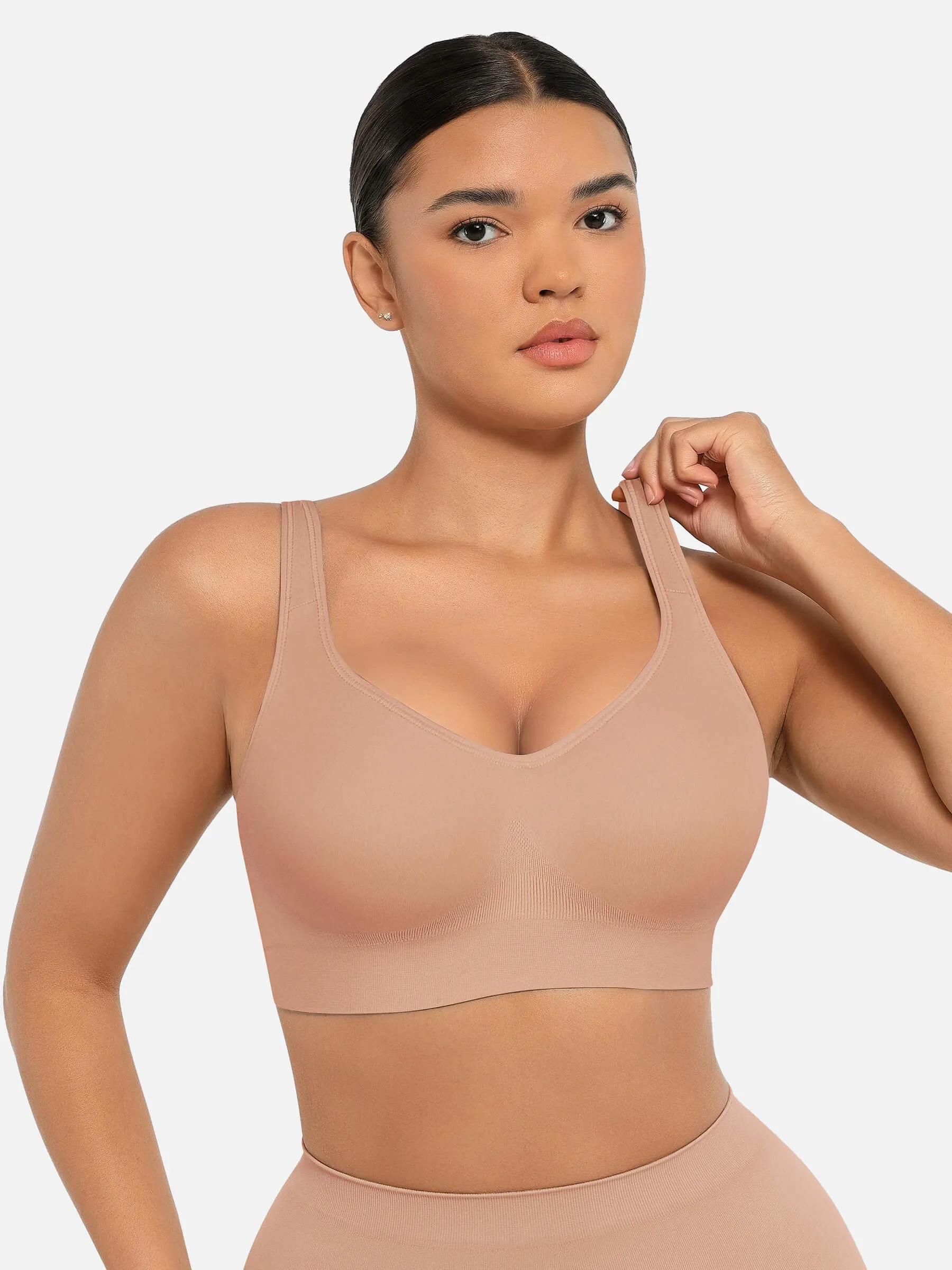Feelingirl Built-in Soft Cups Full Coverage Wireless Bra - Image 46