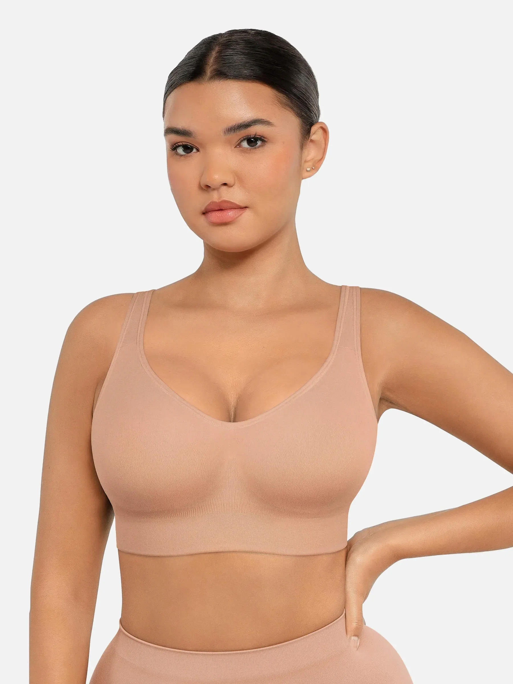 Feelingirl Built-in Soft Cups Full Coverage Wireless Bra - Image 49