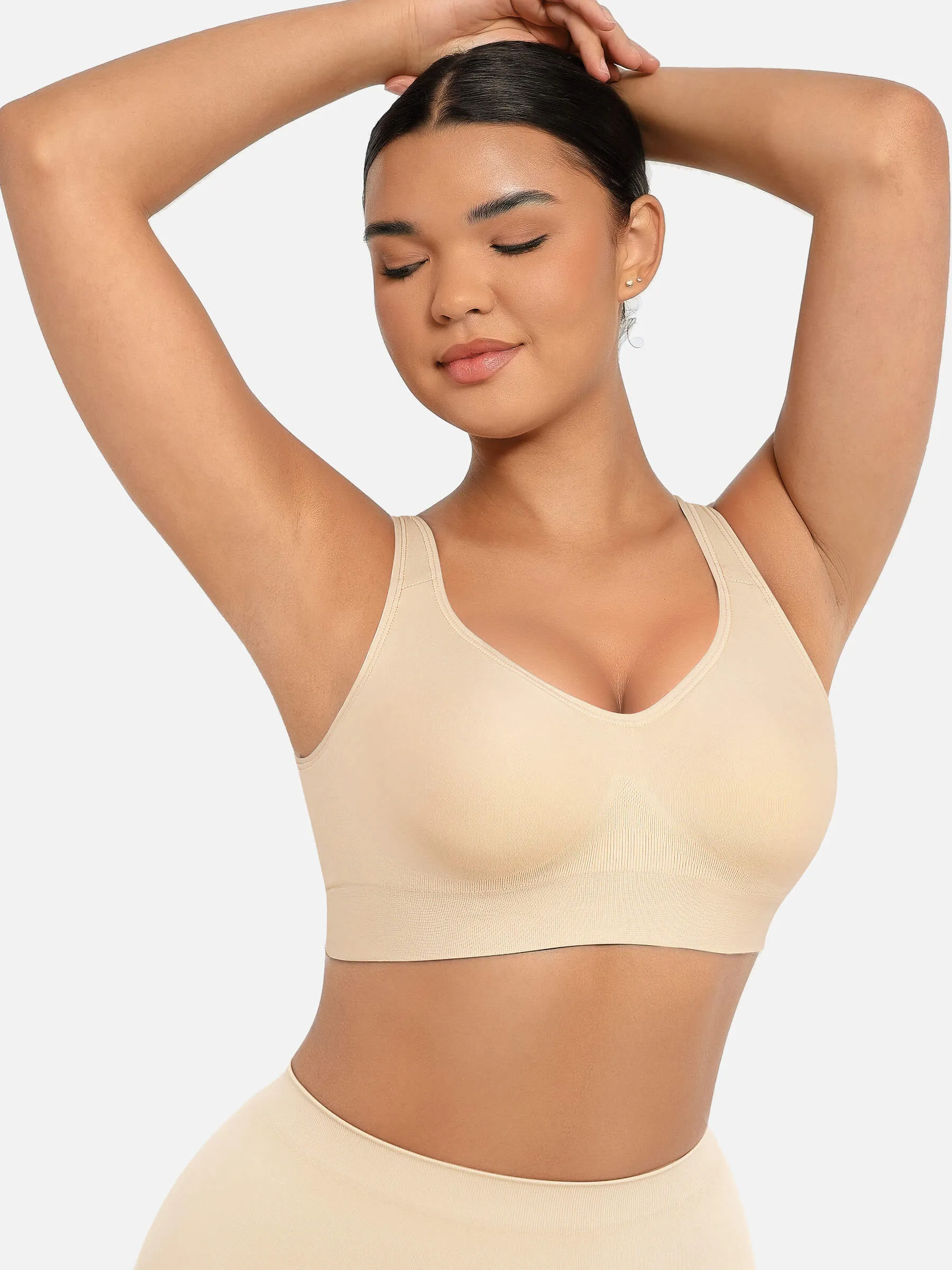 Feelingirl Built-in Soft Cups Full Coverage Wireless Bra - Image 5