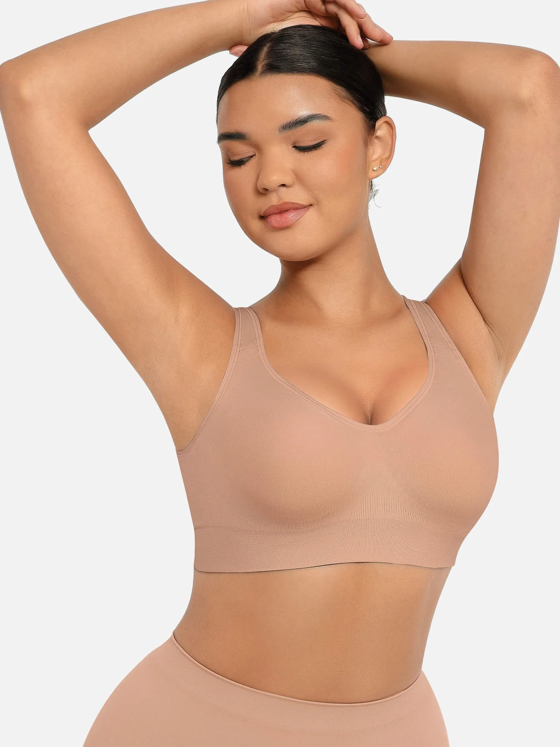 Feelingirl Built-in Soft Cups Full Coverage Wireless Bra - Image 50