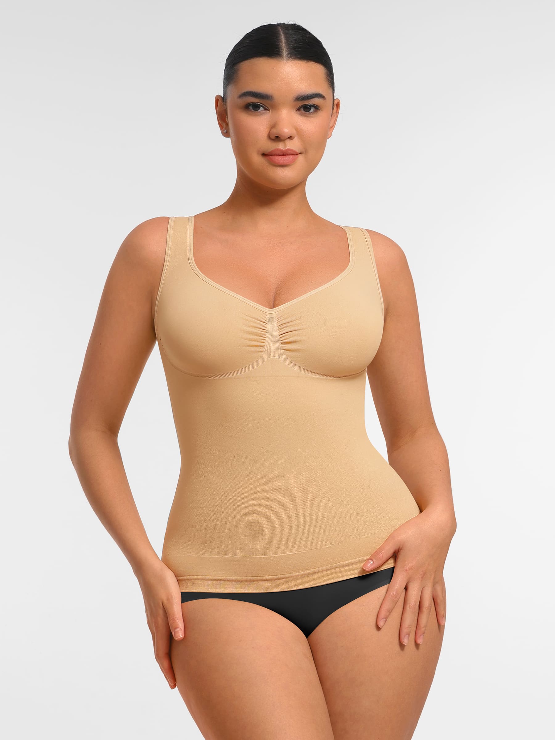 Feelingirl Bust Support Waist and Abdomen Control Shape  Wide Straps Tank Top - Image 17