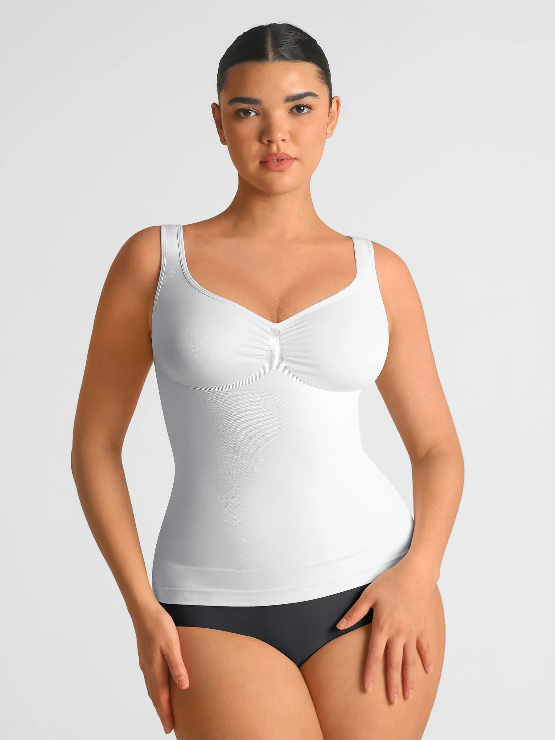Feelingirl Bust Support Waist and Abdomen Control Shape  Wide Straps Tank Top - Image 25