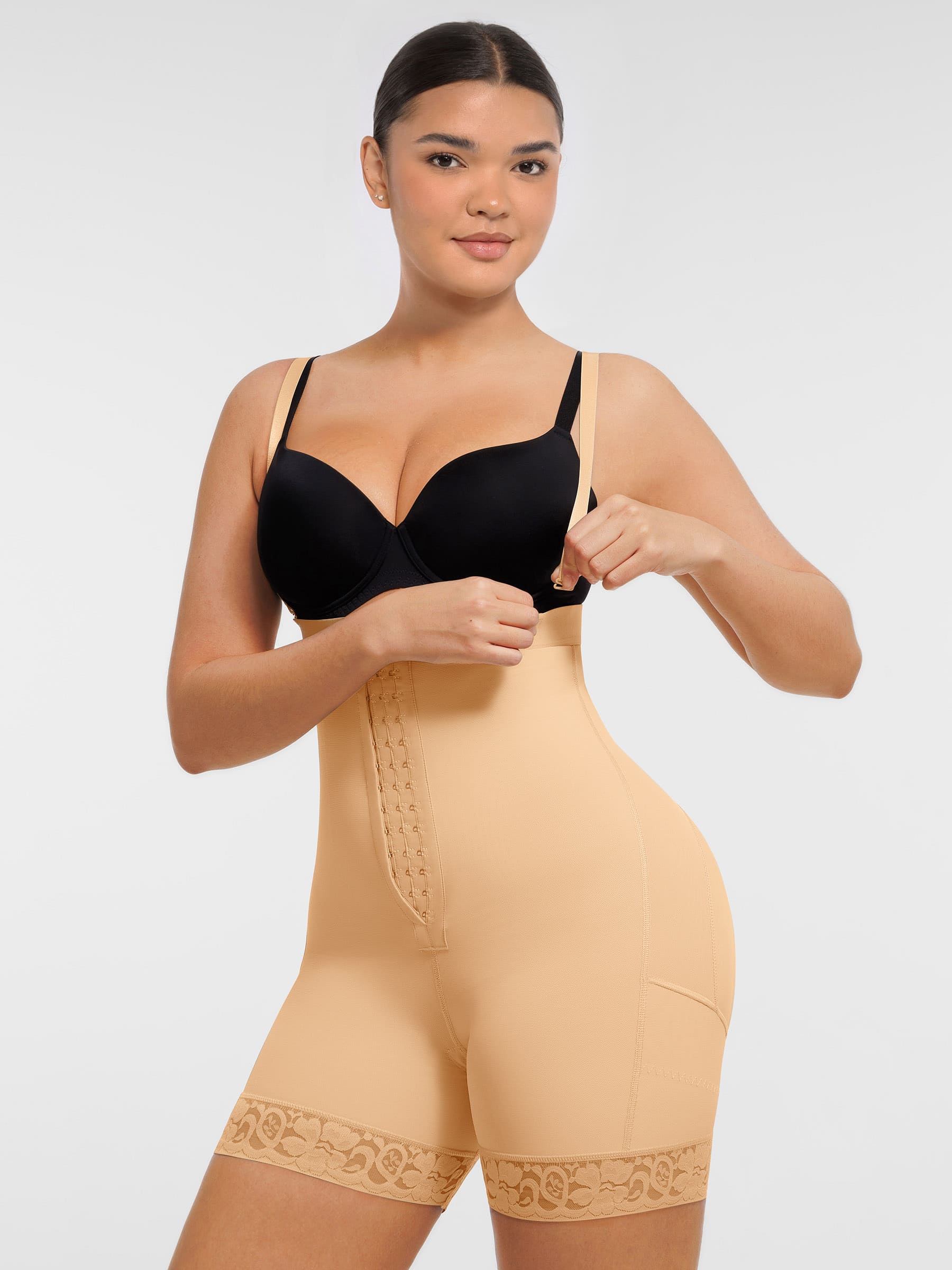 Feelingirl Butt Lifting Body Shaper with Zip Crotch Smooth Tummy Control - Image 11