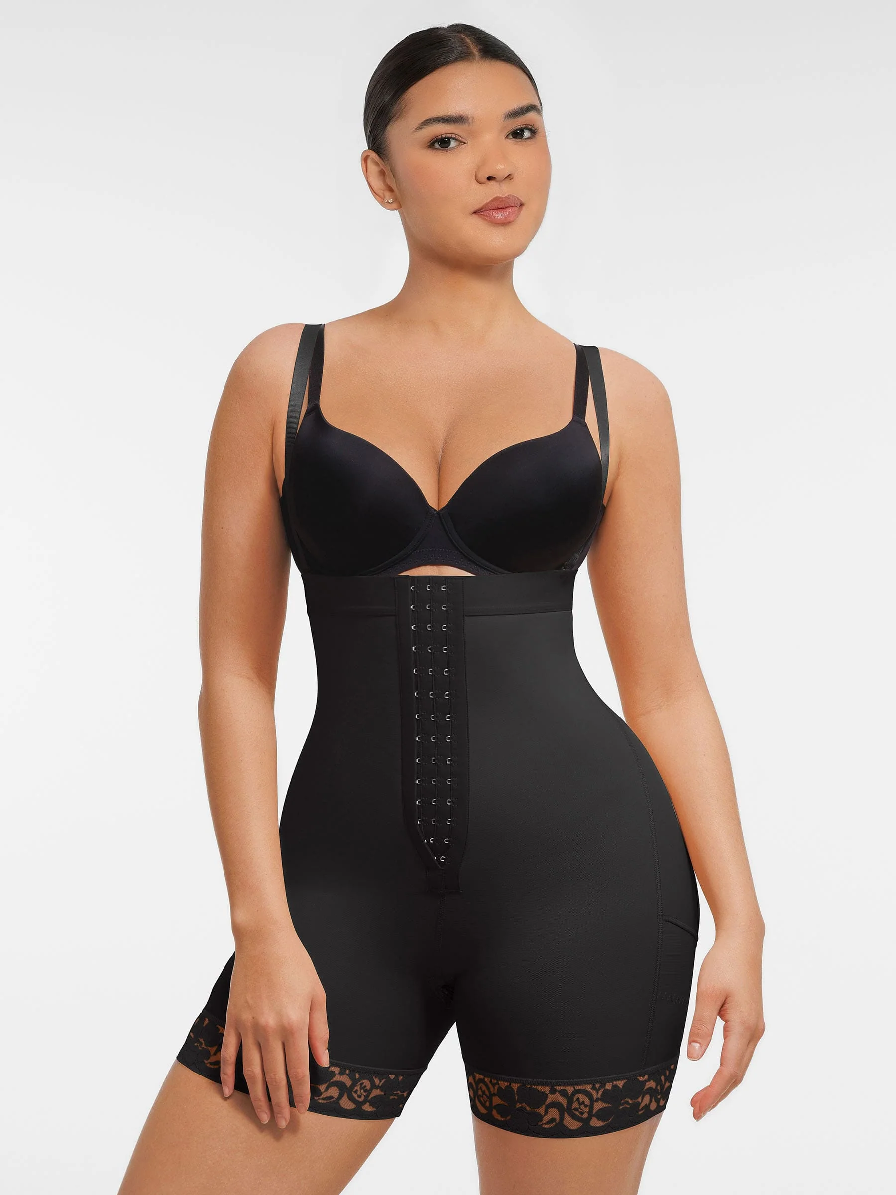 Feelingirl Butt Lifting Body Shaper with Zip Crotch Smooth Tummy Control - Image 2