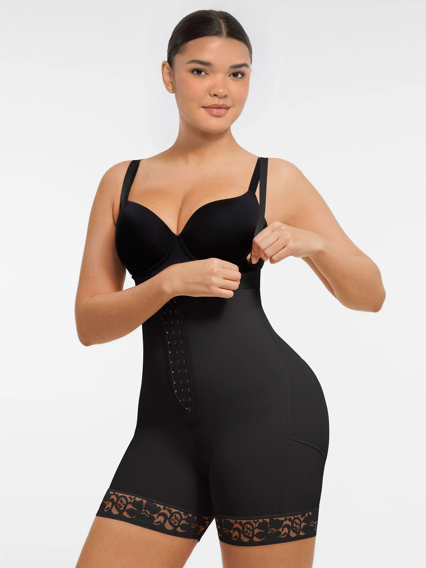 Feelingirl Butt Lifting Body Shaper with Zip Crotch Smooth Tummy Control - Image 4
