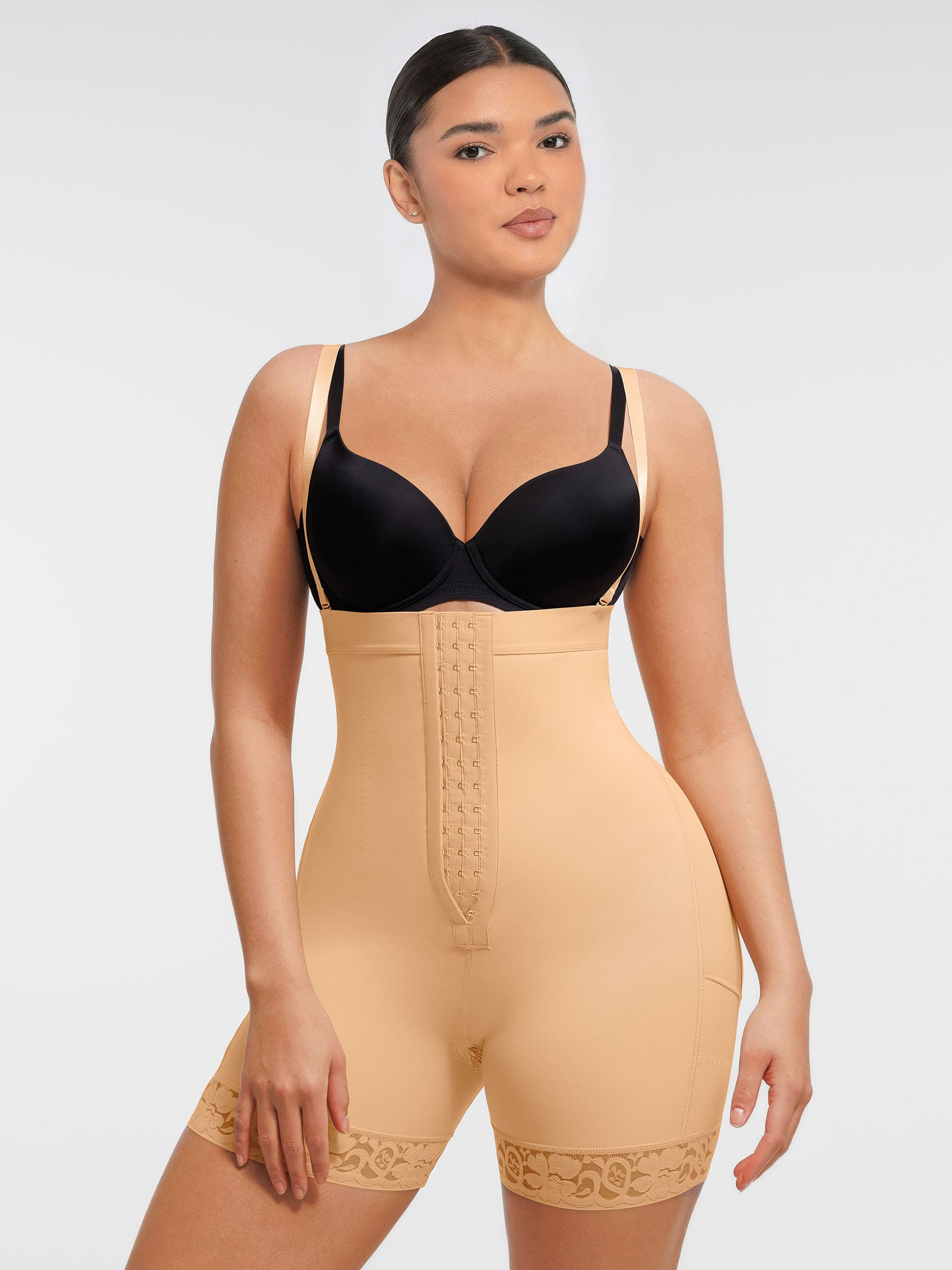 Feelingirl Butt Lifting Body Shaper with Zip Crotch Smooth Tummy Control - Image 9