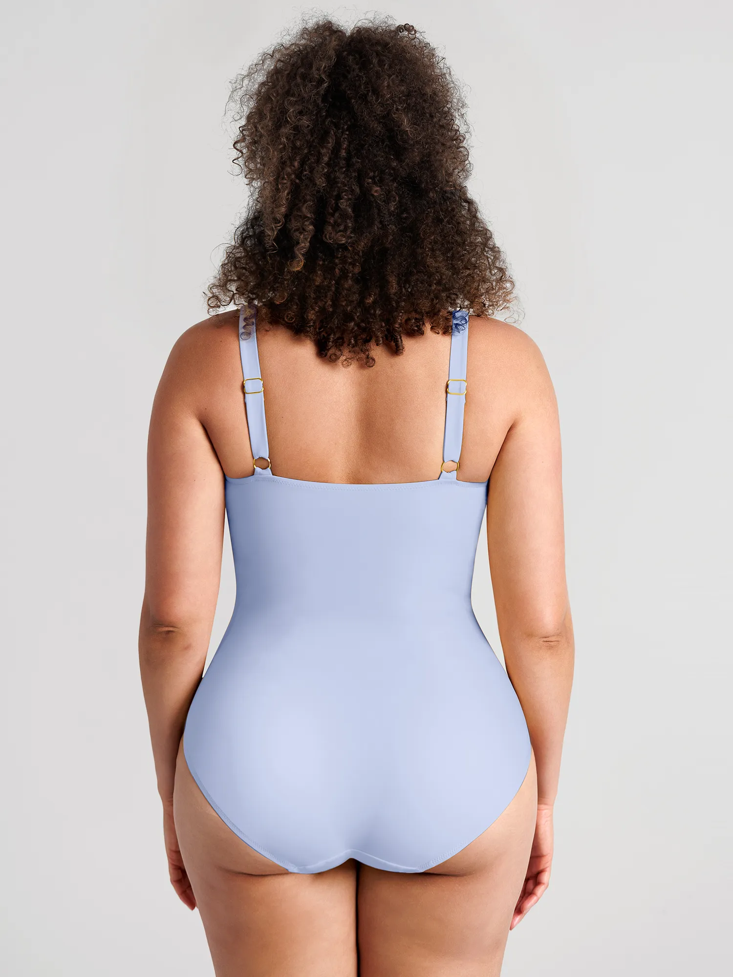 Feelingirl Deep V Metal Ring Ruched Sculpting Swimsuit - Image 32