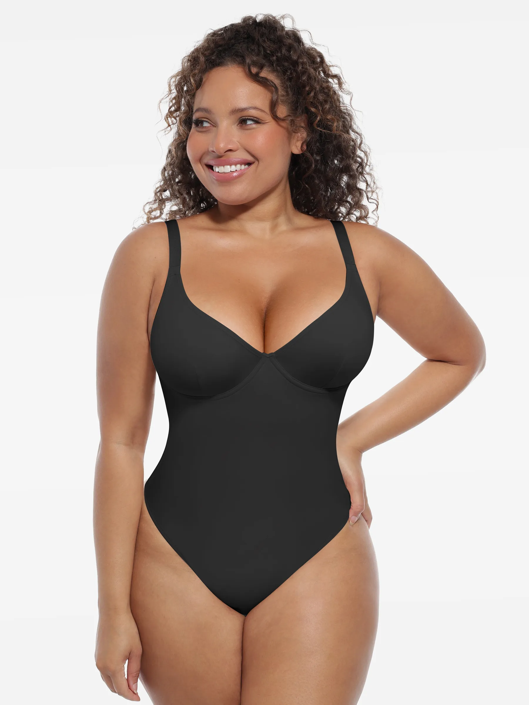 Feelingirl Deep V-Neck Shapewear Bodysuit - Image 3