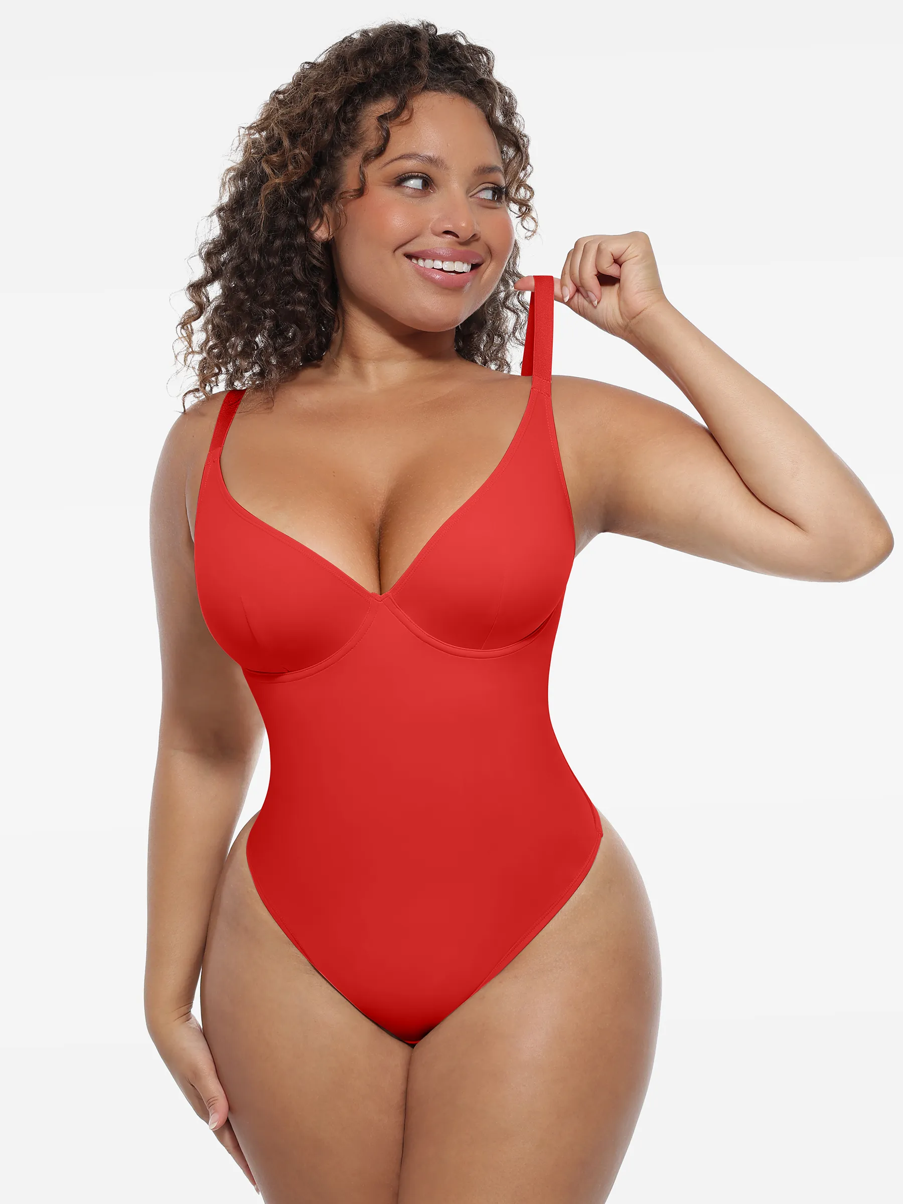 Feelingirl Deep V-Neck Shapewear Bodysuit - Image 36