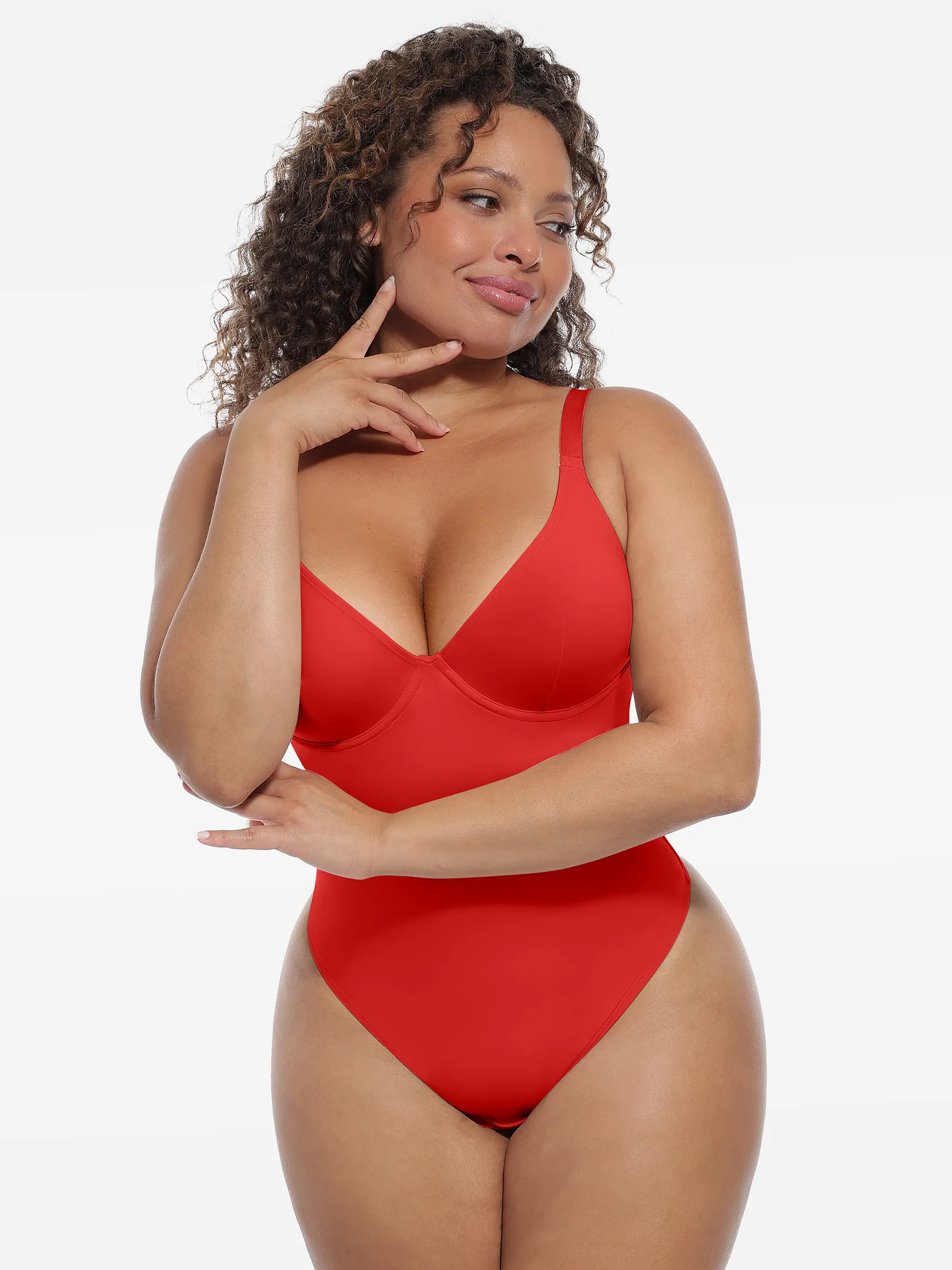 Feelingirl Deep V-Neck Shapewear Bodysuit - Image 39