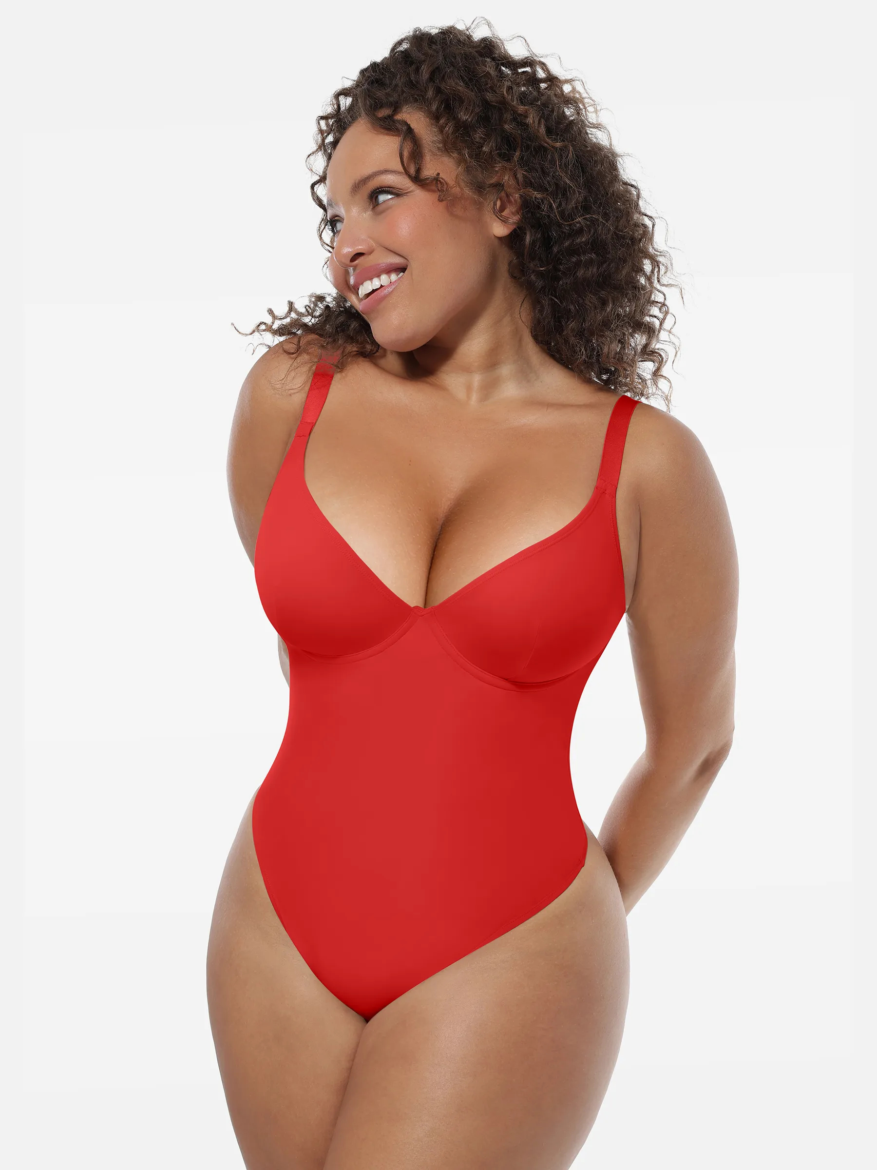 Feelingirl Deep V-Neck Shapewear Bodysuit - Image 41