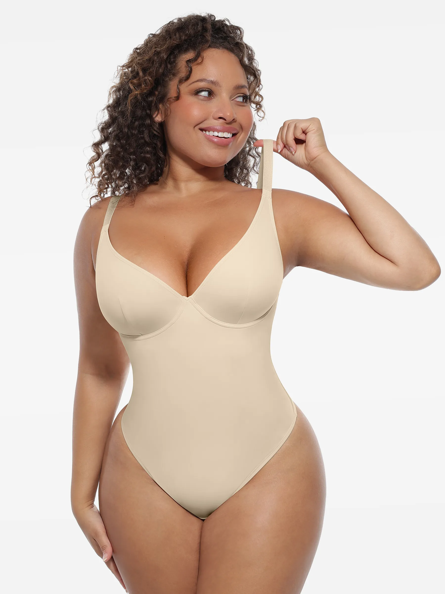Feelingirl Deep V-Neck Shapewear Bodysuit - Image 50