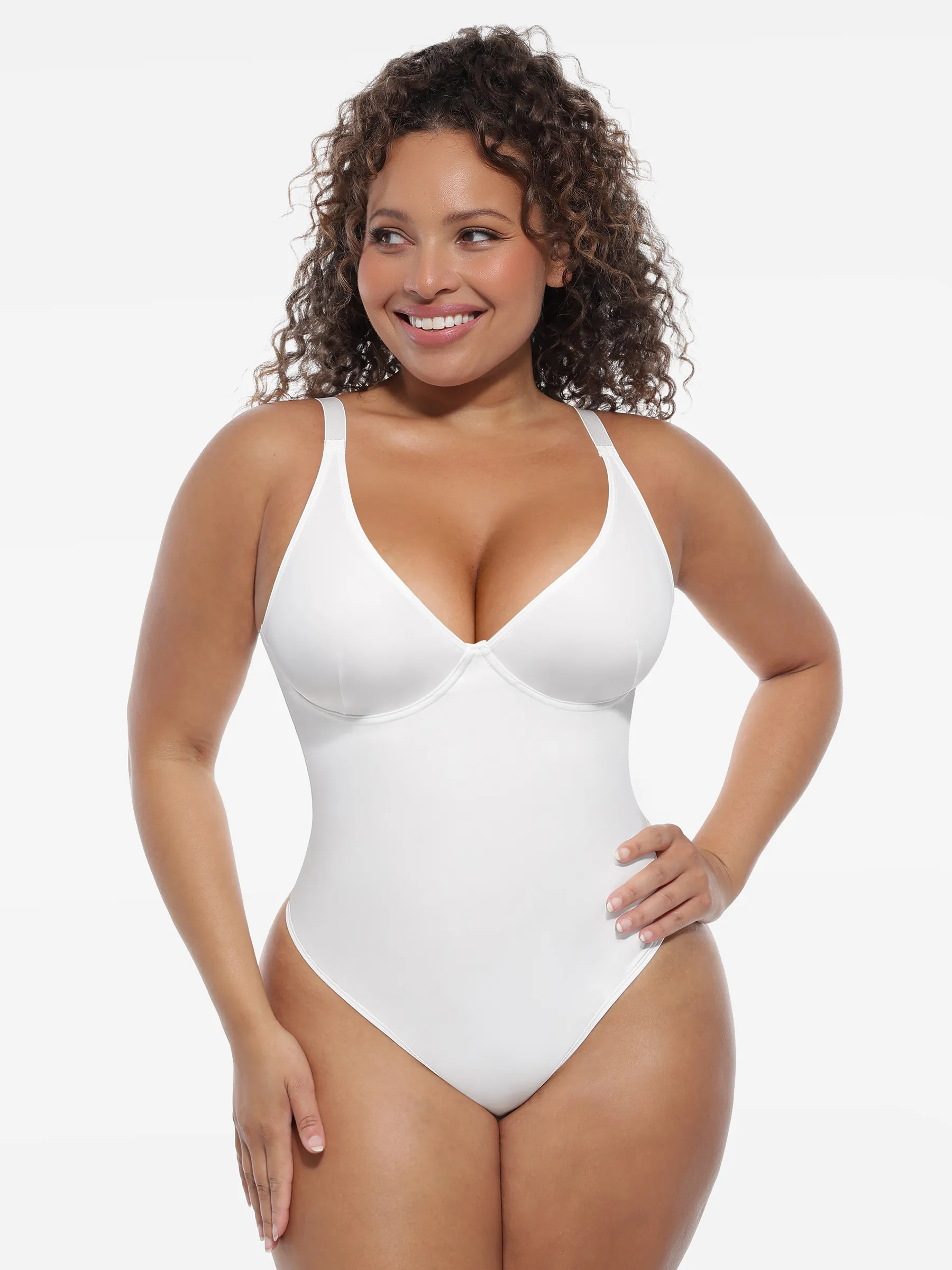 Feelingirl Deep V-Neck Shapewear Bodysuit - Image 64