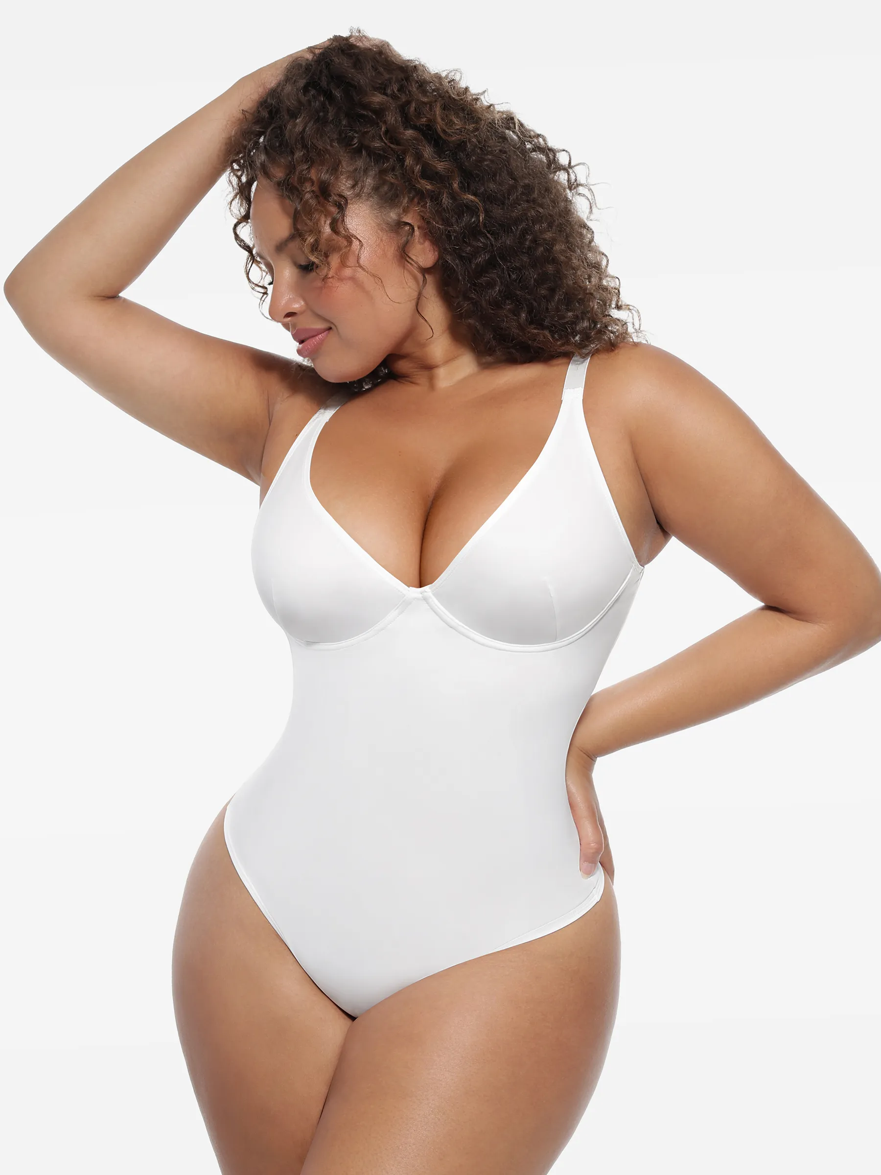 Feelingirl Deep V-Neck Shapewear Bodysuit - Image 66