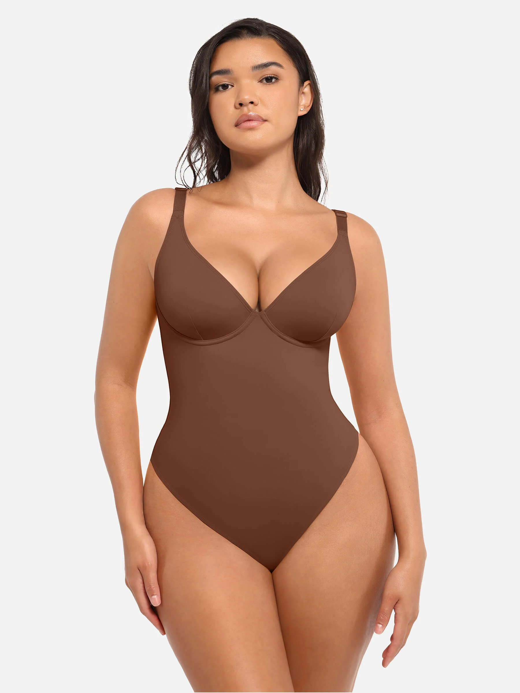 Feelingirl V Neck Tummy Control Bodysuit - Image 10