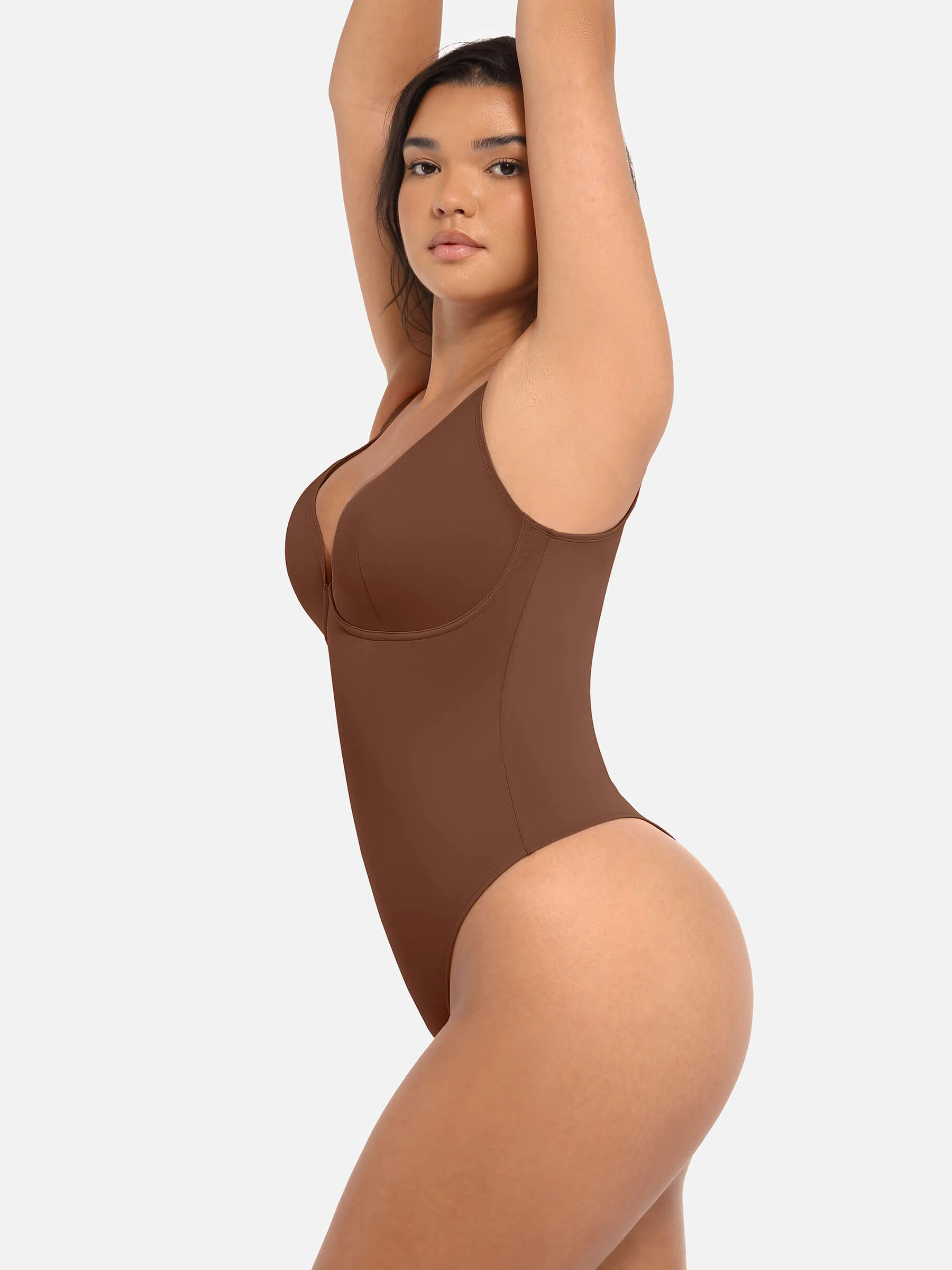 Feelingirl V Neck Tummy Control Bodysuit - Image 14