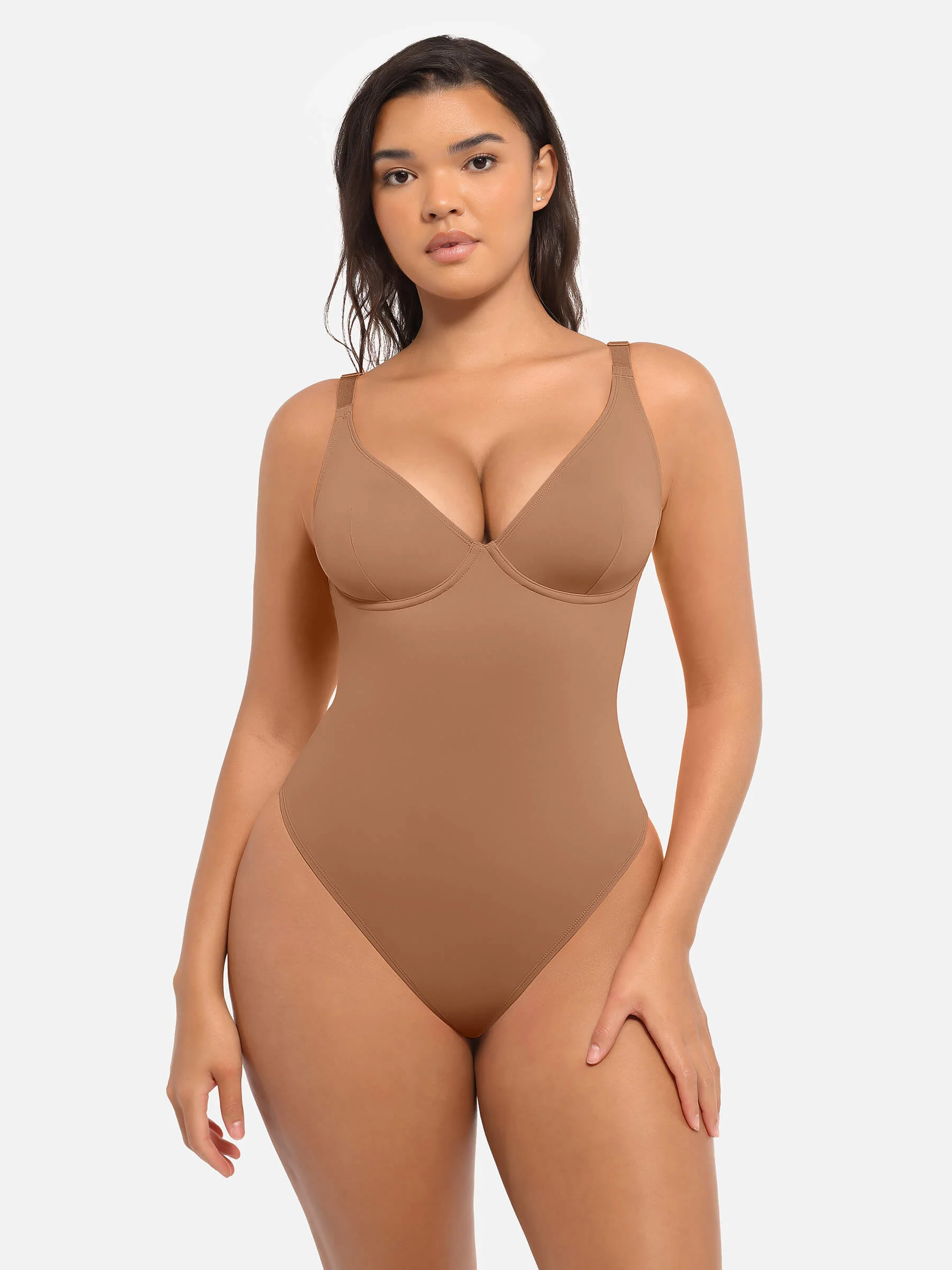Feelingirl Deep V Neck Tummy Control Shapewear Bodysuit [BOGO] - Image 34