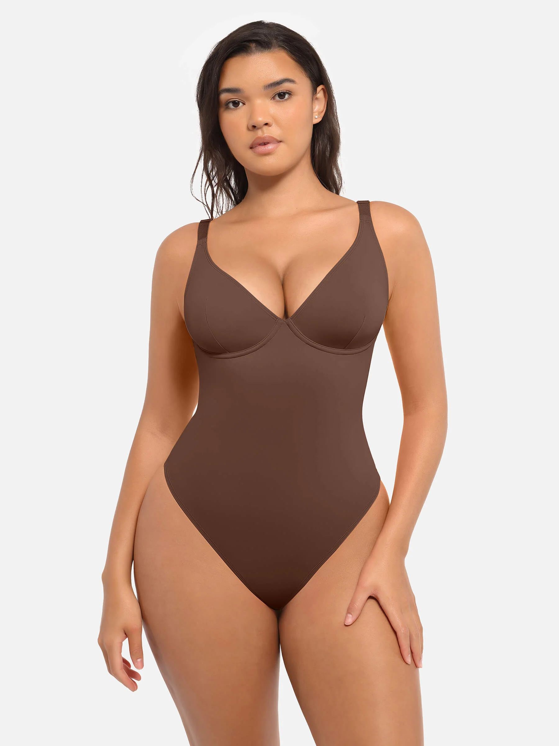 Feelingirl Deep V Neck Tummy Control Shapewear Bodysuit [BOGO] - Image 41
