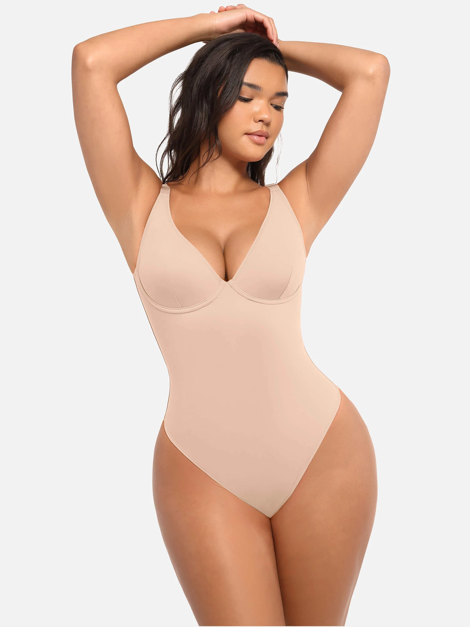 Feelingirl Deep V Neck Tummy Control Shapewear Bodysuit [BOGO] - Image 49