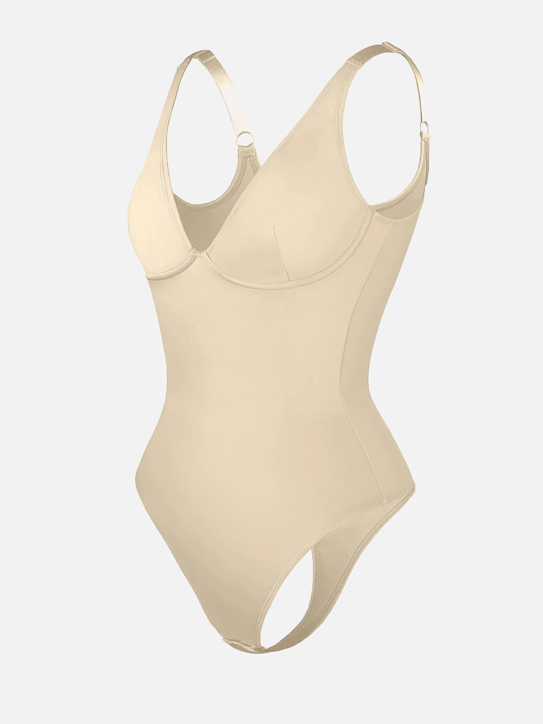 Feelingirl V Neck Tummy Control Shaping Bodysuit - Image 73