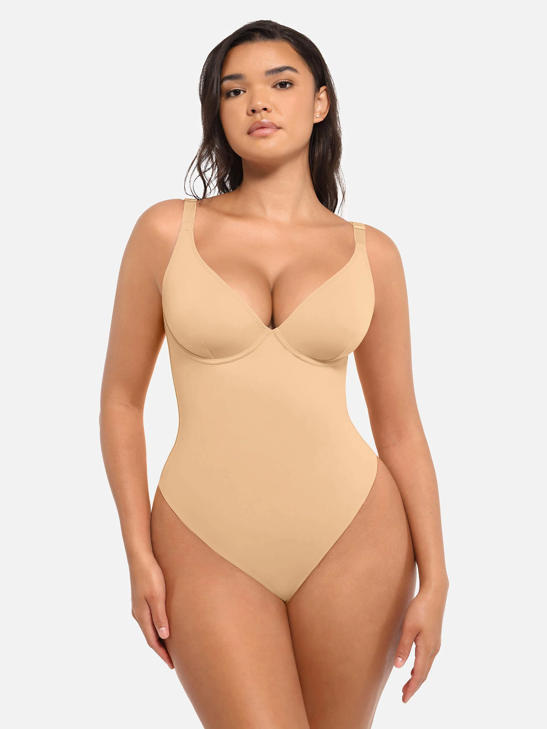 Feelingirl Deep V Neck Tummy Control Shapewear Bodysuit [BOGO] - Image 76