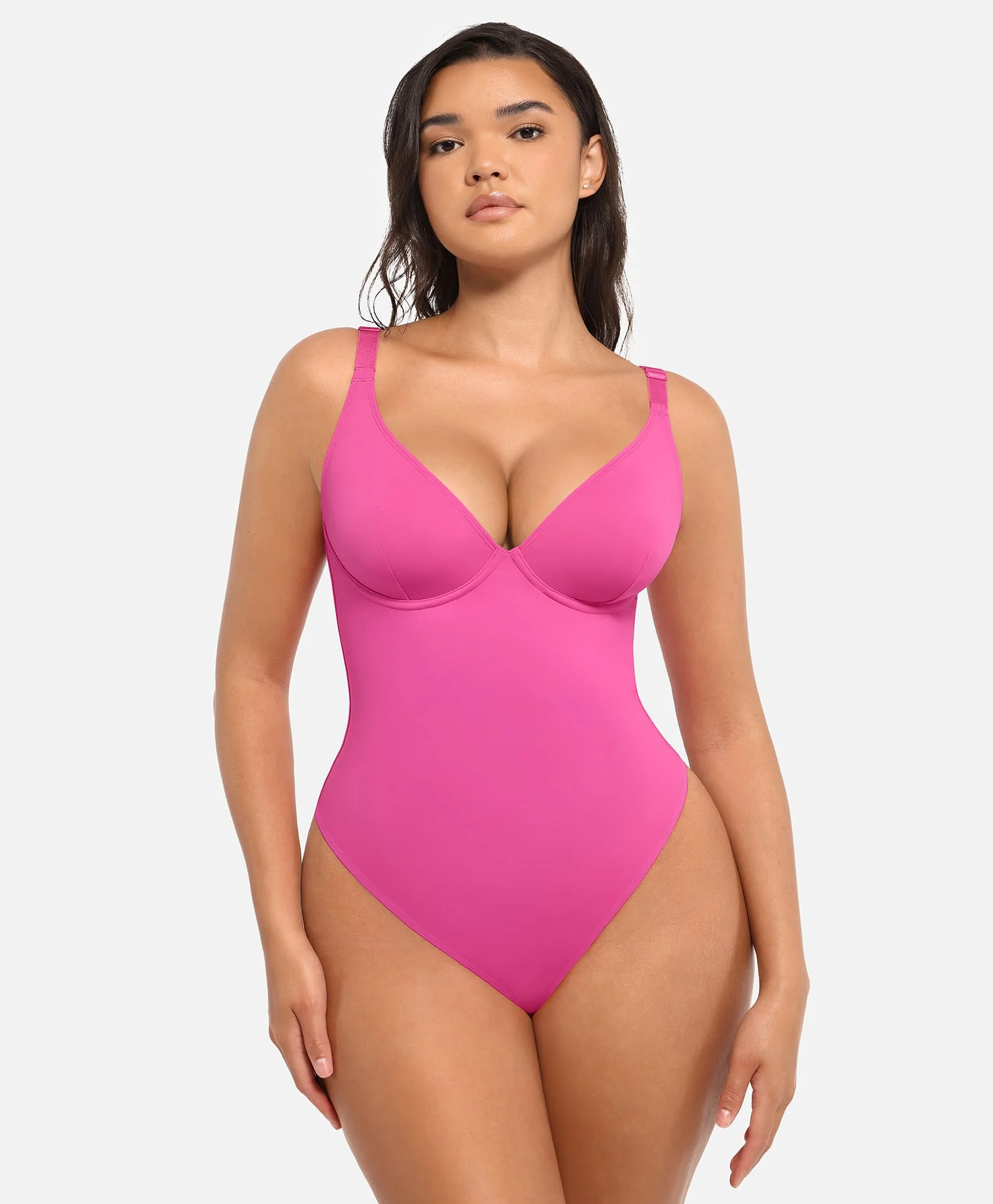 Feelingirl Deep V Neck Tummy Control Shapewear Bodysuit - Image 102