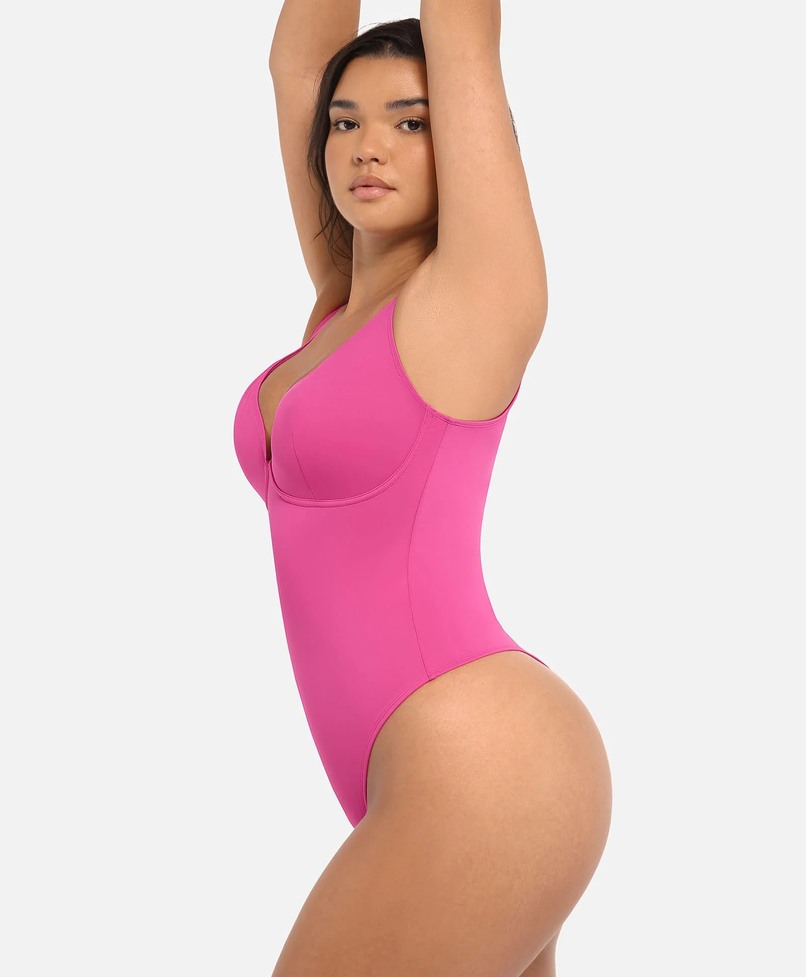 Feelingirl Deep V Neck Tummy Control Shapewear Bodysuit - Image 104