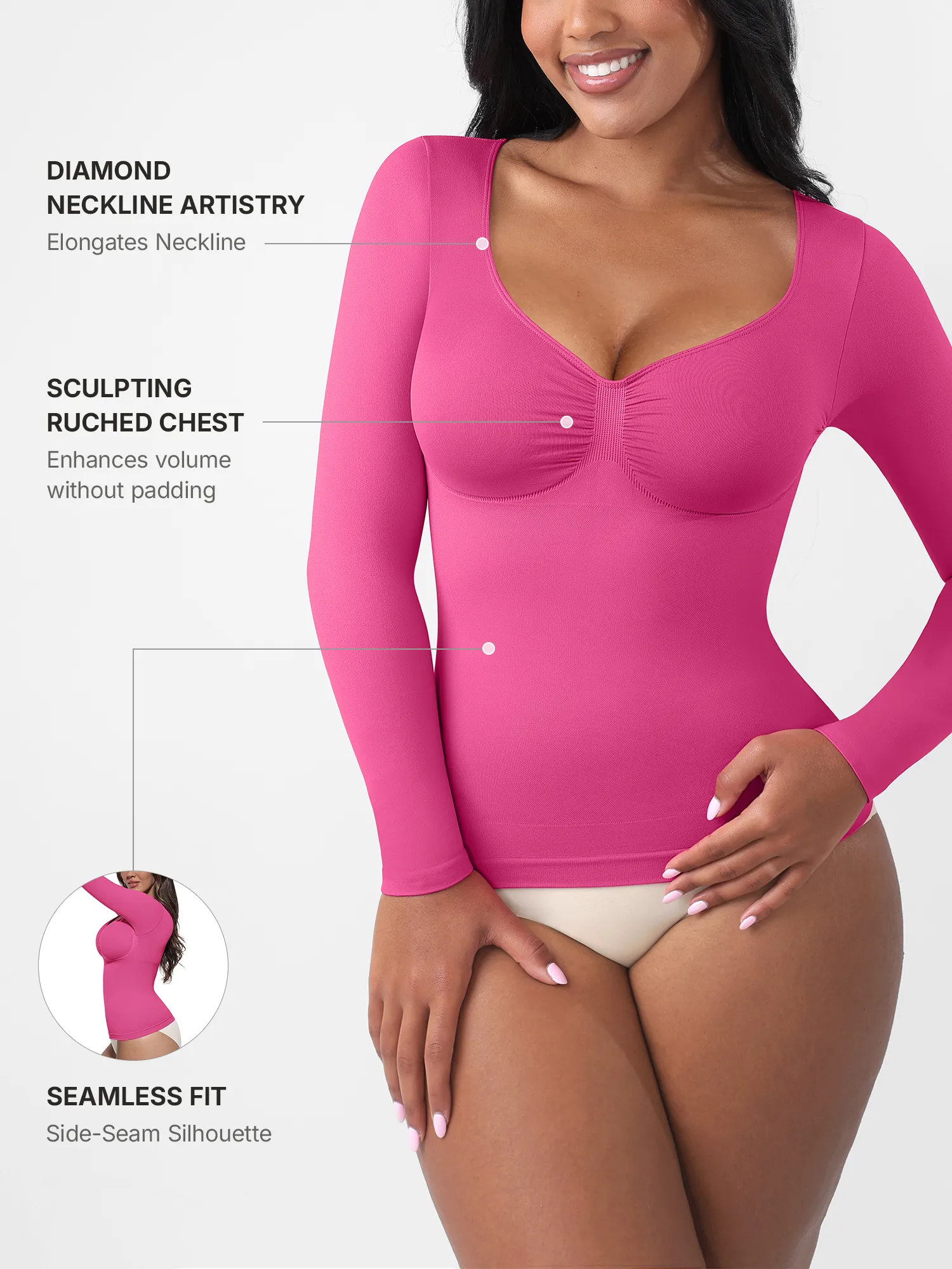Feelingirl Everyday Seamless Long Sleeve Shaper - Image 26
