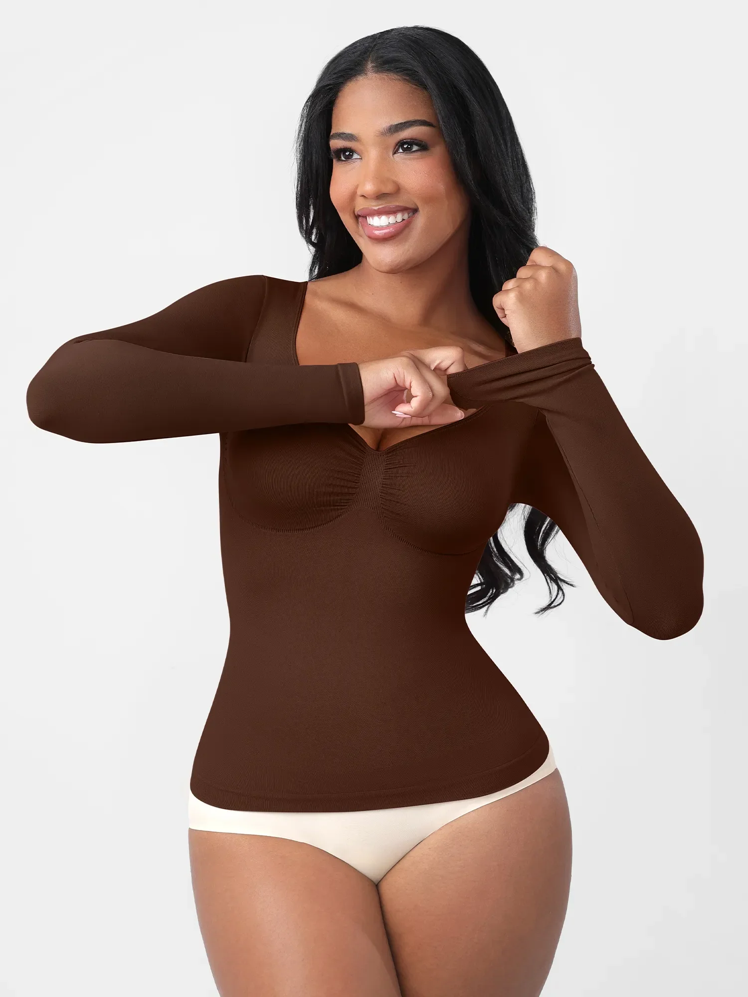 Feelingirl Everyday Seamless Long Sleeve Shaper - Image 3