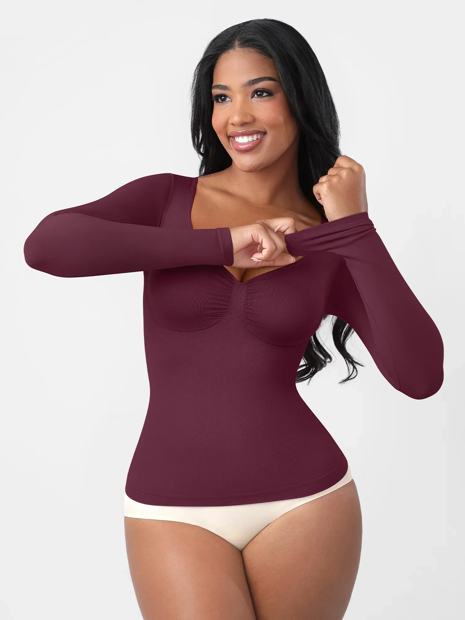 Feelingirl Everyday Seamless Long Sleeve Shaper - Image 35