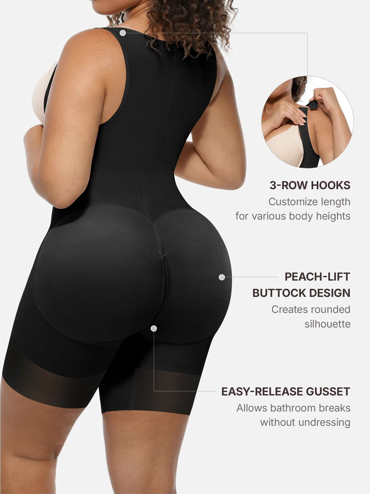Feelingirl U-Shaped Shaping Lift Bodysuit & Unlined Soft Bra Bundle - Image 4