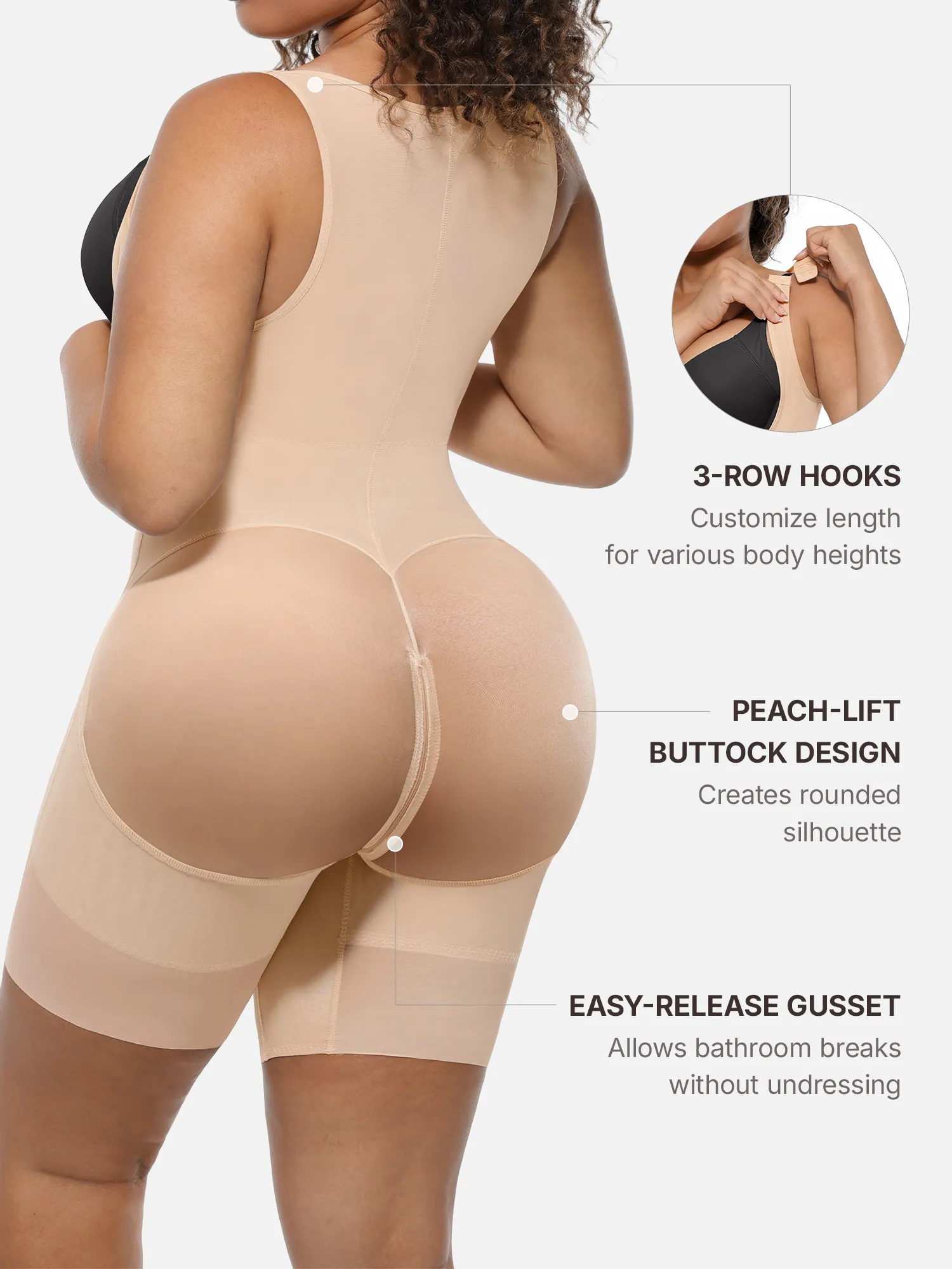Feelingirl U-Shaped Shaping Lift Bodysuit & Unlined Soft Bra Bundle - Image 13