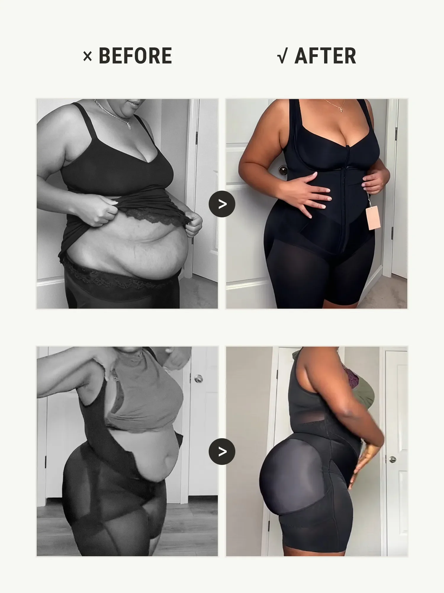 Feelingirl U-Shaped Shaping Lift Bodysuit & Unlined Soft Bra Bundle - Image 5